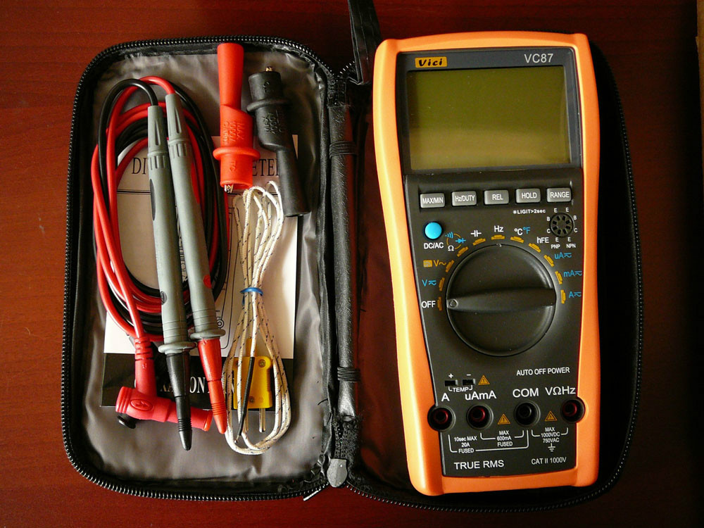 VC87 True RMS Digital Multimeter DMM motor drive w/ Backlight w/ Case USA Seller