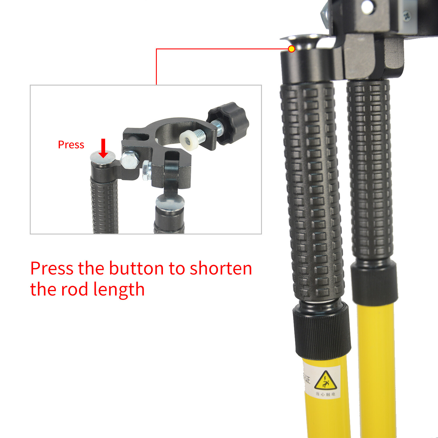 Aluminum Thumb Release Bipod for Prism Poles Surveying of Total Station GPS GNSS