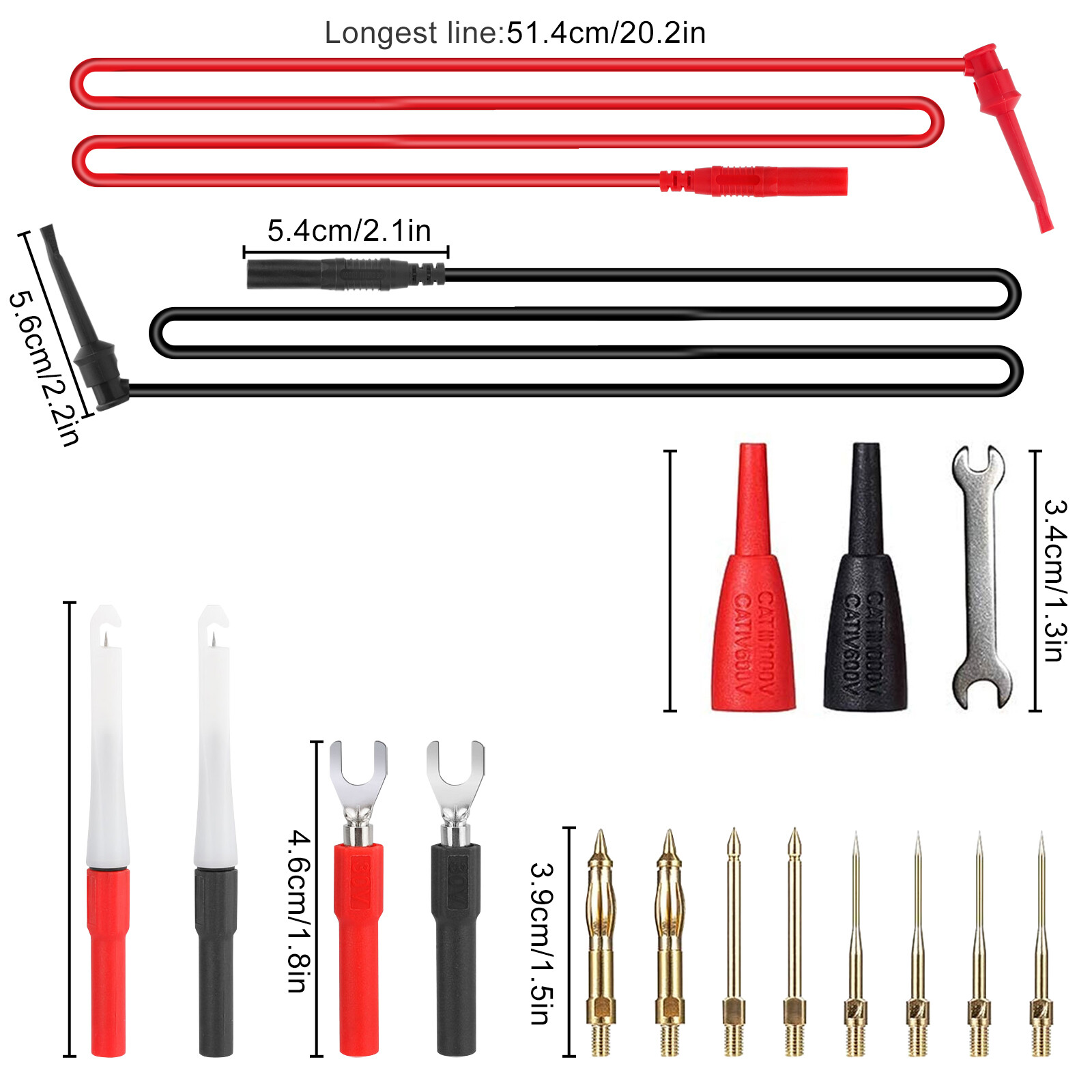 23 in 1 Multimeter Test Lead Kit for Meter Electrical Alligator Clip Probe