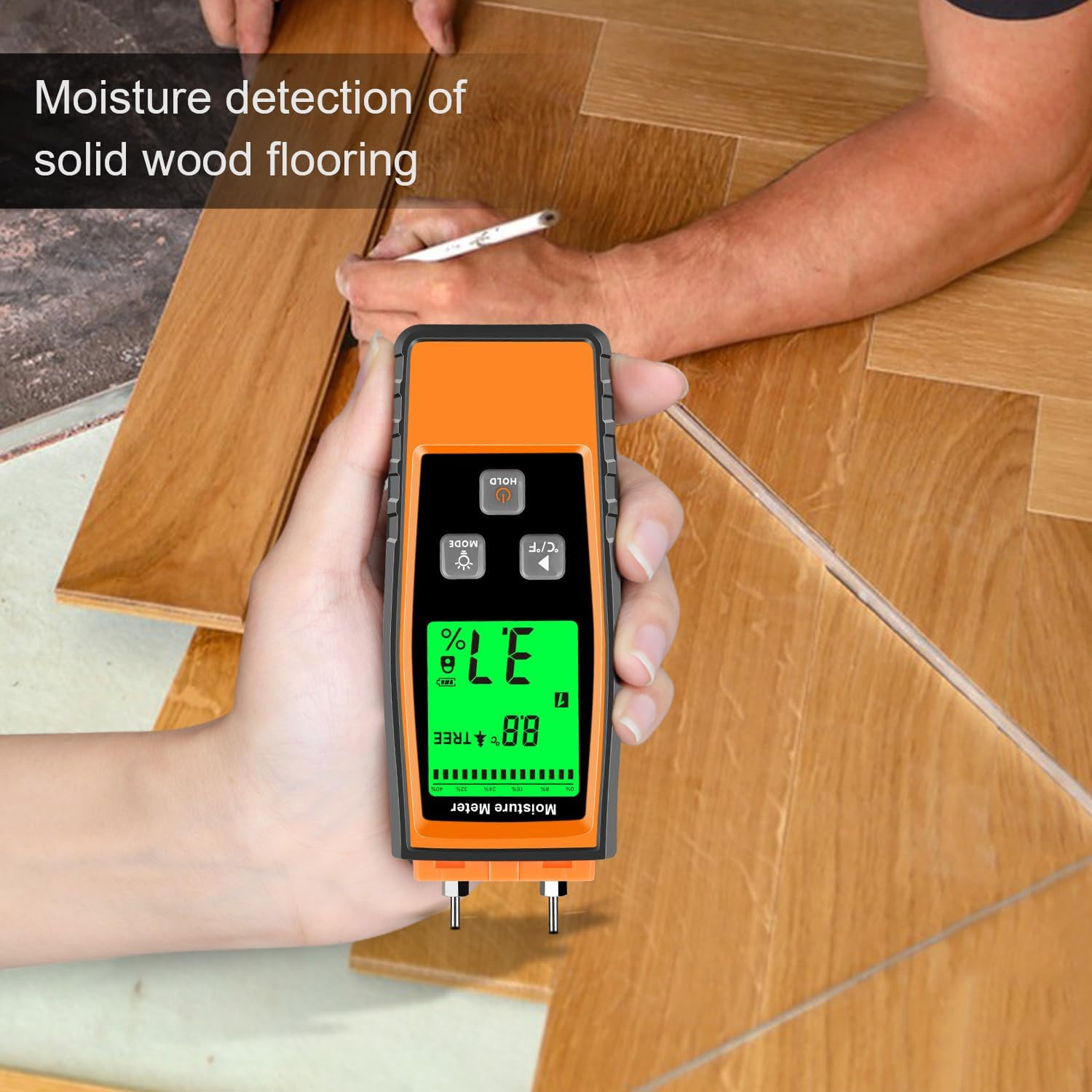 Wood Moisture Meter, Wood Moisture Meter for Lumber Walls Logs, Firewood Moistur