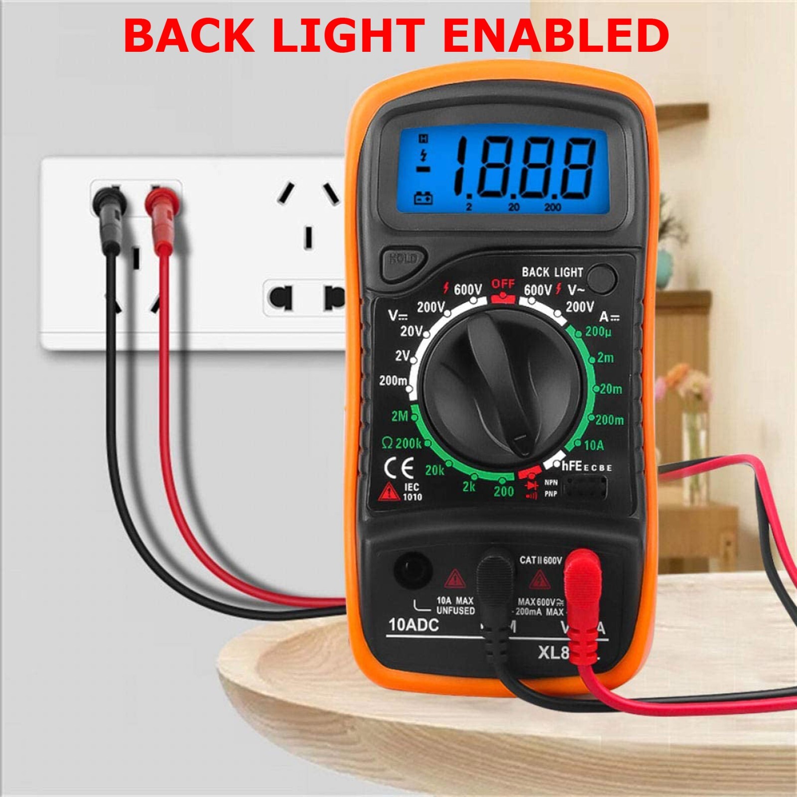 Digital Multimeter Voltmeter XL830L AC DC Ammeter Ohmmeter Volt Meter Tester Ohm