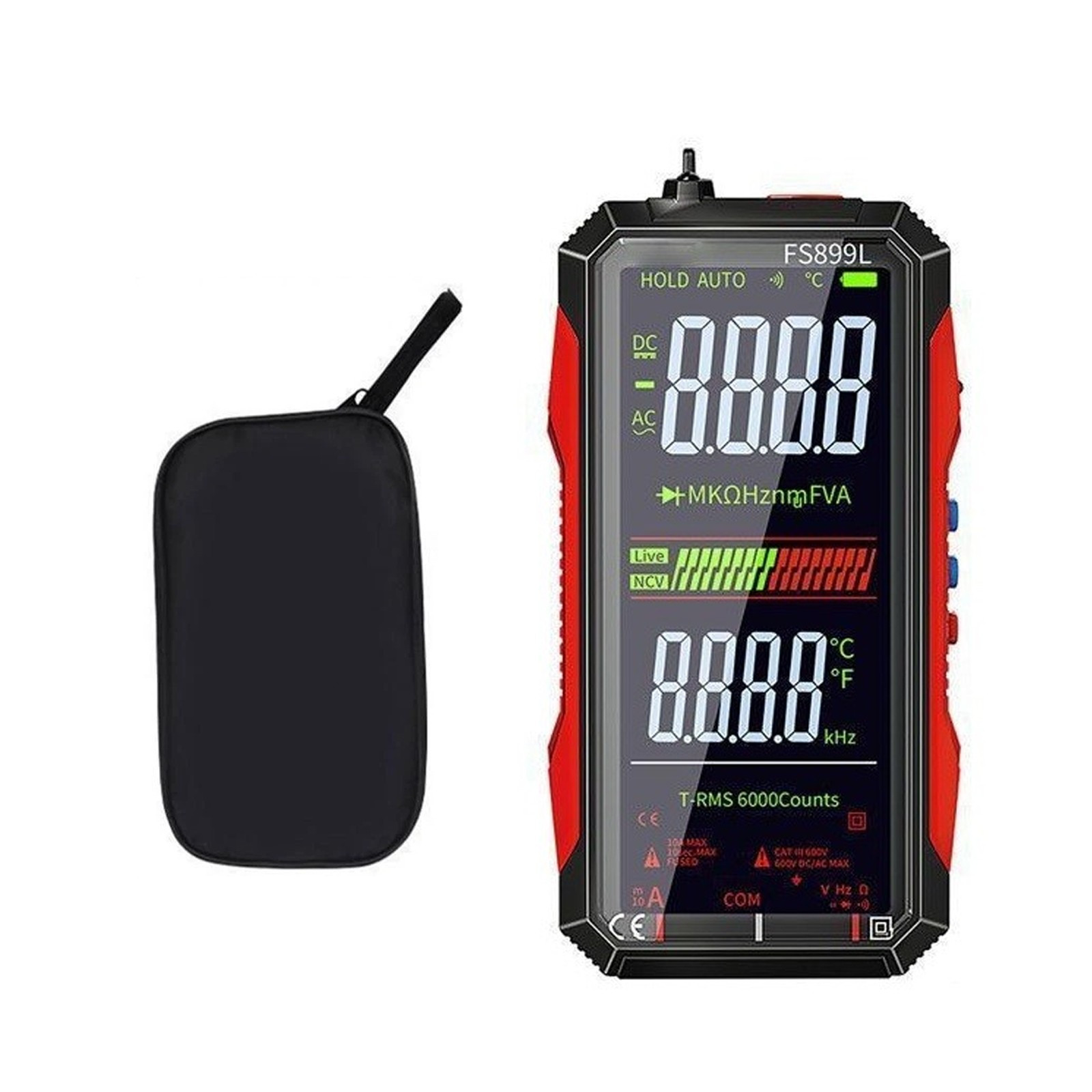 USB Rechargeable Digital Multimeter for Electrical Testing With Storage Case New