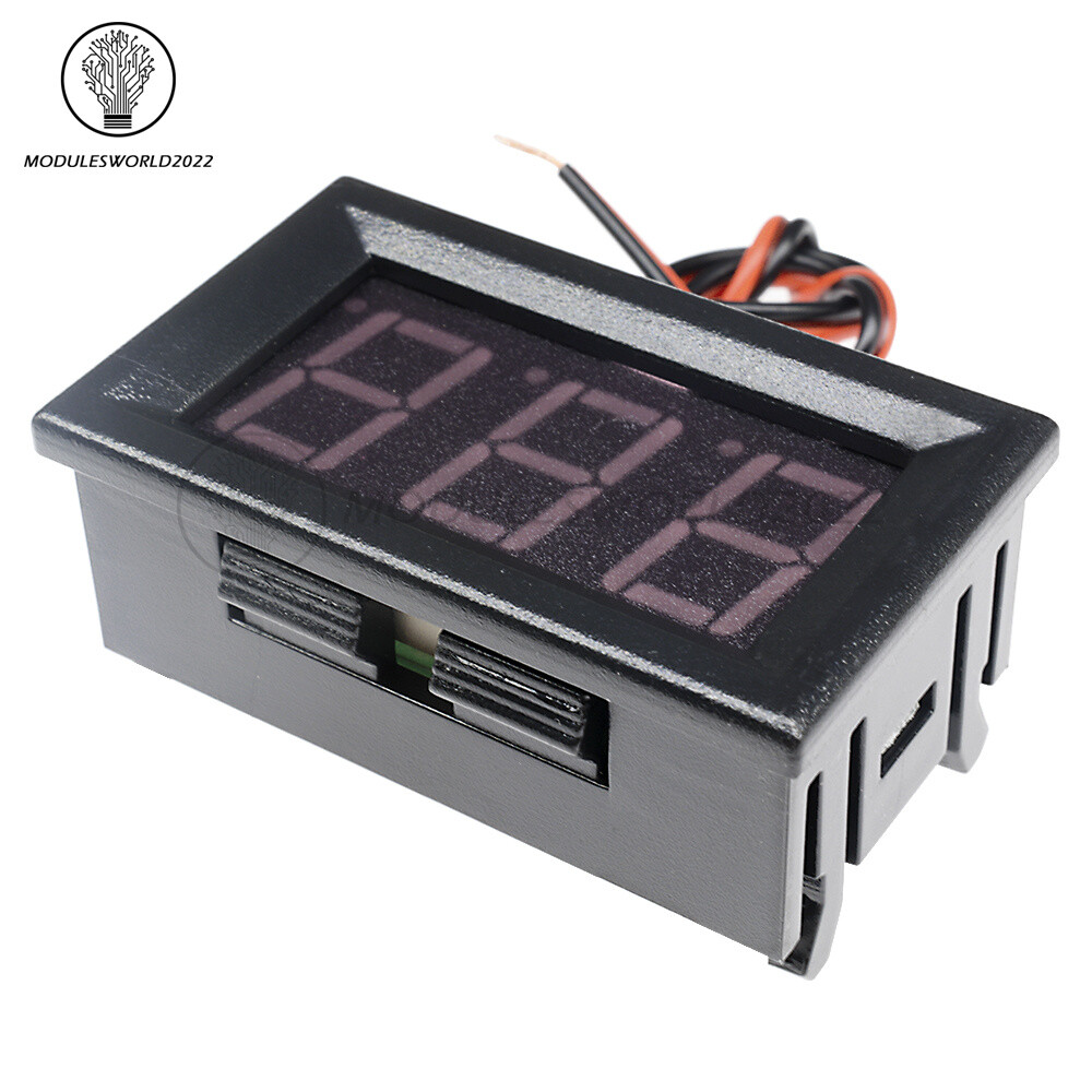 0.56″ DC AC 5V-30V-500V Digital Voltmeter Voltage Panel Meter Color LED Display
