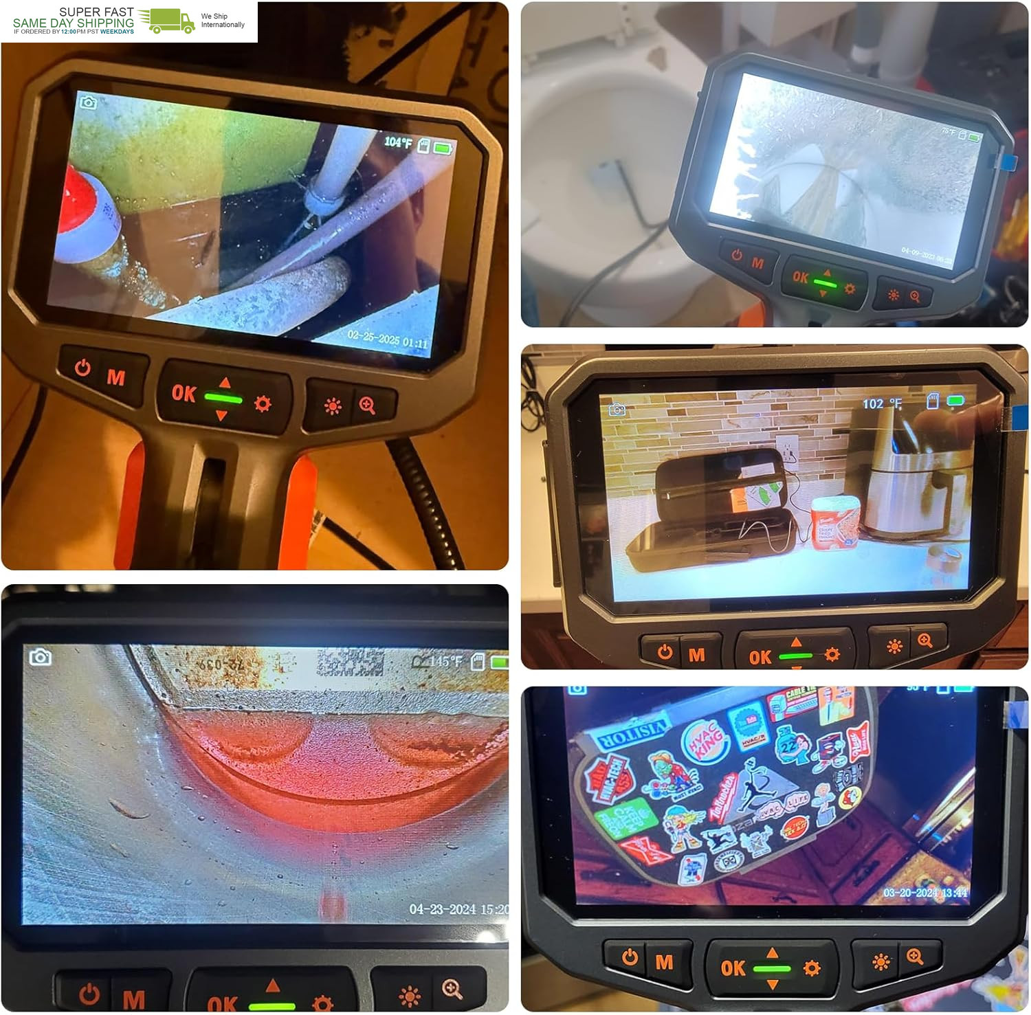 Industrial Endoscope Inspection Camera with Articulated Probe, Flexible Mechanic
