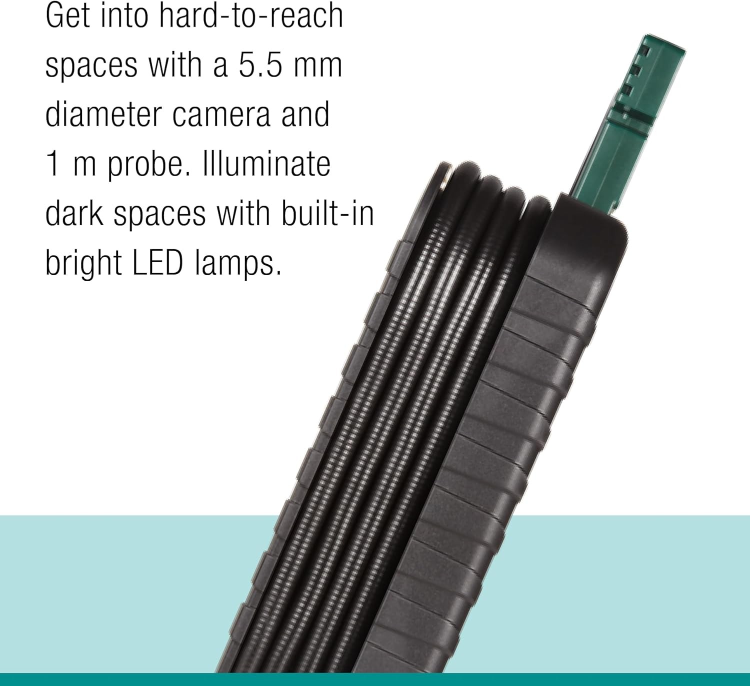 5.5mm Borescope Inspection Camera with 4.3″ LCD Monitor and Light