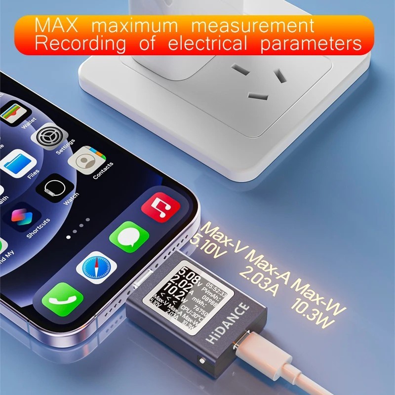 13 in 1 USB C Tester Power Meter 50V 12A Digital Multimeter PD3.1 Type C Detecto