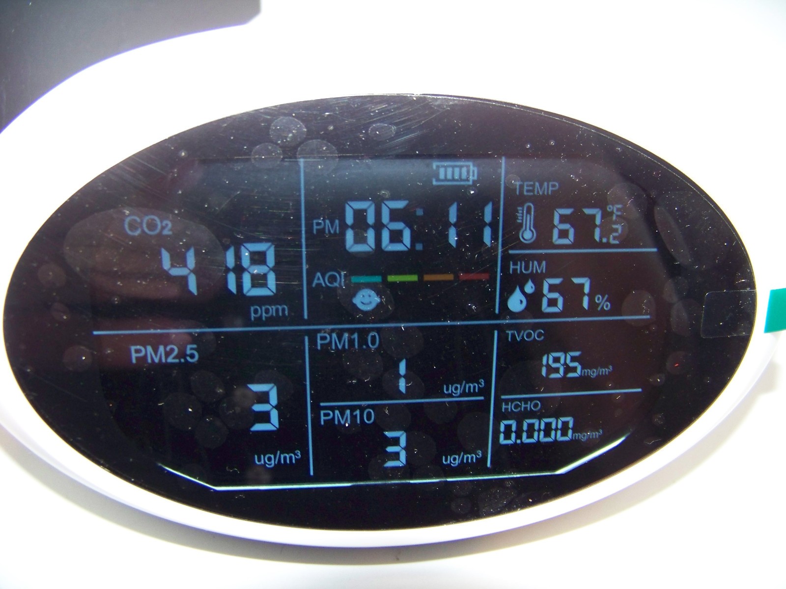 12-in-1 Air Quality Monitor Indoor, Portable Air Quality Monitor