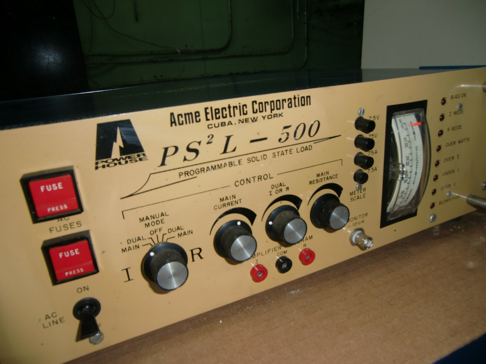 . ACME ELECTRIC CORP PS2L-500 PROGAMMABLE SOLID STATE LOAD