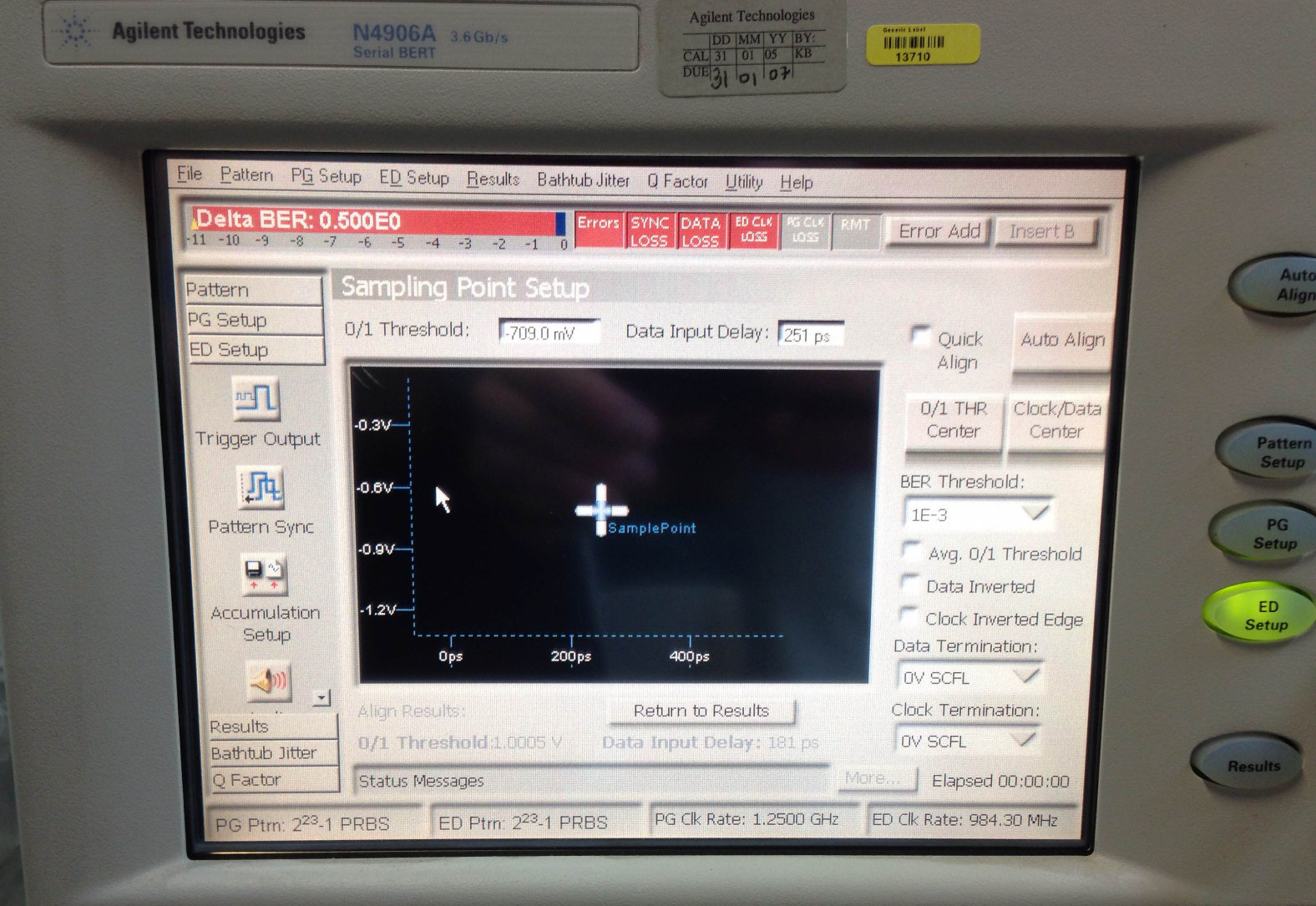 Agilent N4906A Serial BERT 3.6 Gb/s CFG001 12 Gb/s