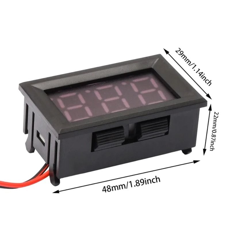 4.5-30V DC Two-Wire 0.56″ Red Green Blue Panel Mount Digital Voltage Voltmeter