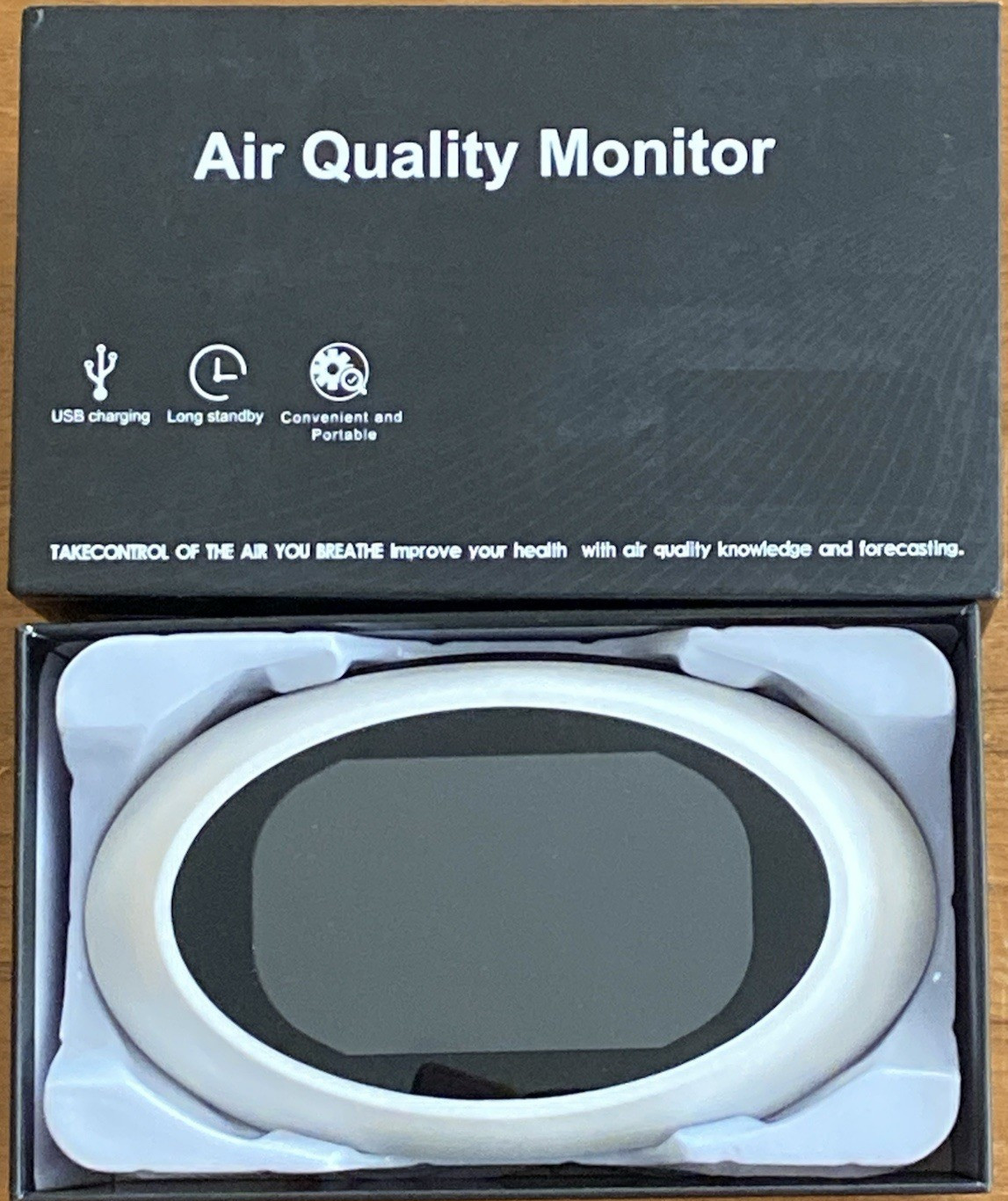 Rozoroo 12-in-1 Portable Air Quality Monitor CO2 PM1.0 HCHO (Open Box) NEW