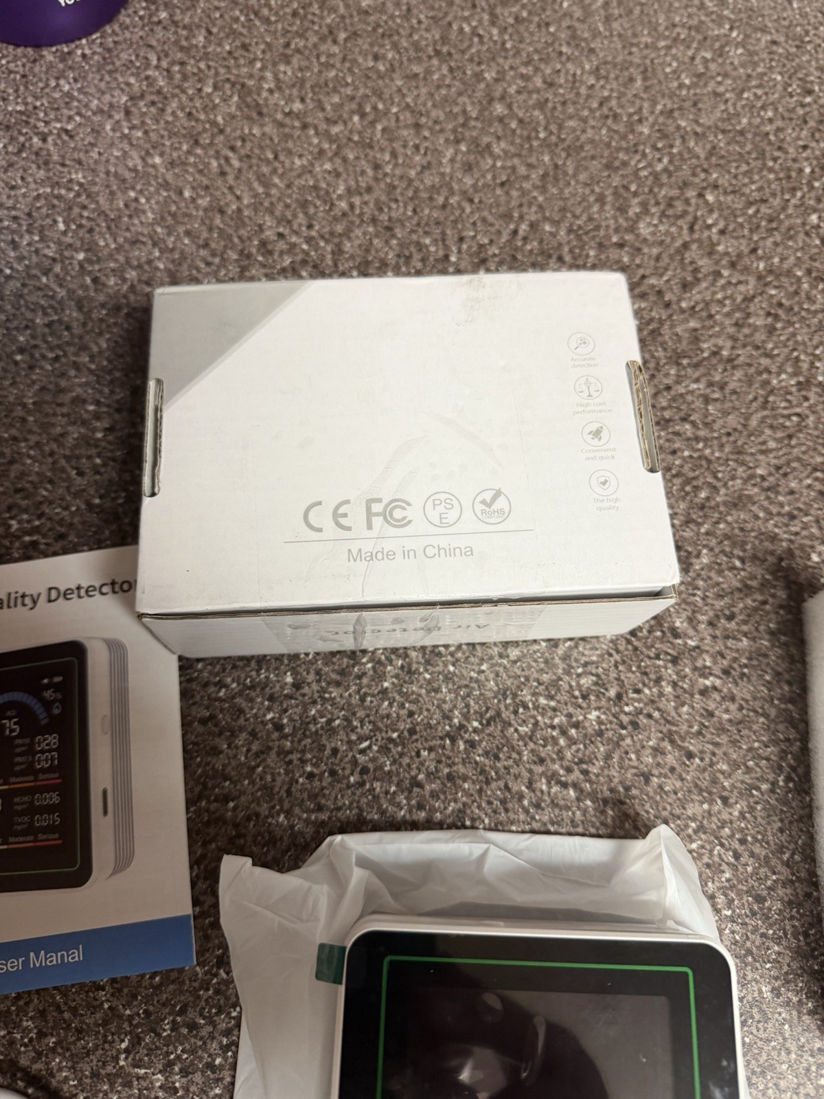 Air Quality Monitor Indoor, 10 in 1 Portable Smartair Quality Tester for CO2