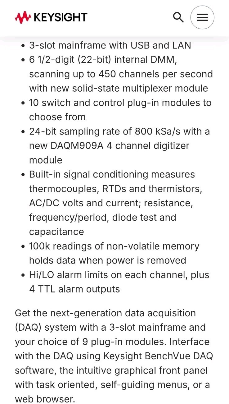 Keysight DAQ970A Data Acquisition System USB 450 Channels《Works》Priced To Sell