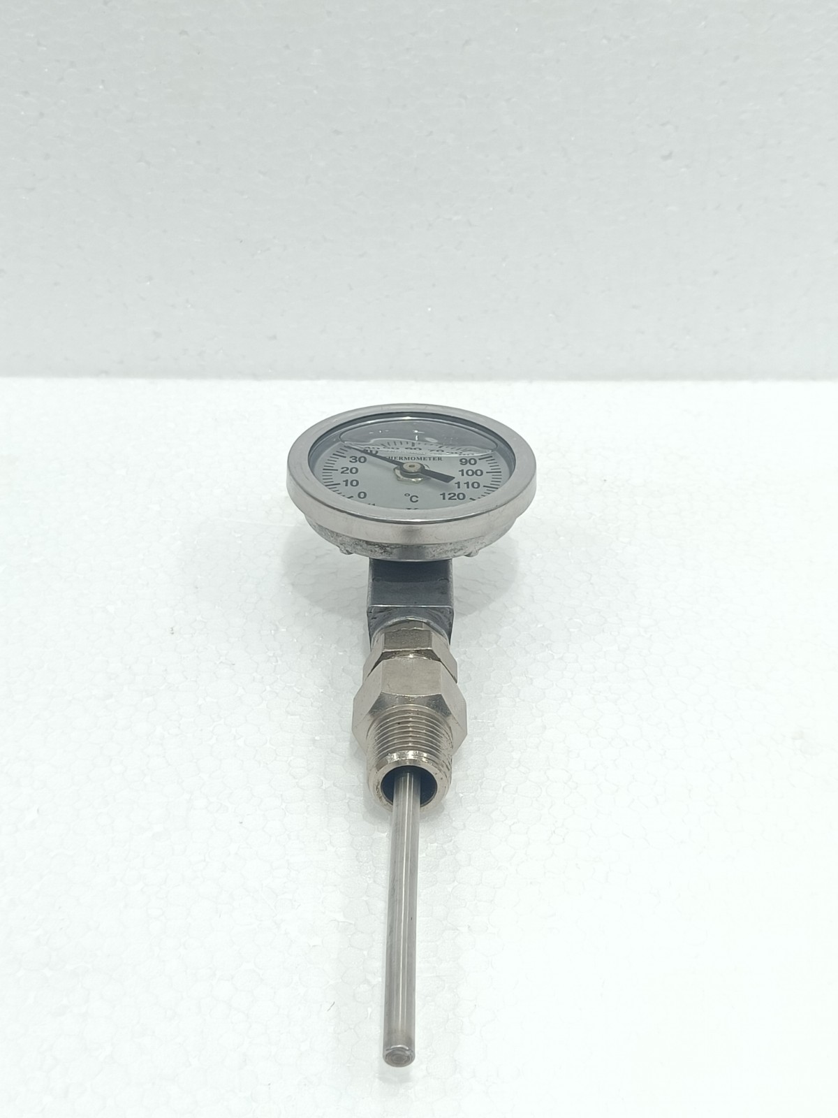 KUMJUNG INDUSTRIAL THERMOMETER 0–120°C – THERMOWELL PROBE–S/N 0602348 FAST SHIP