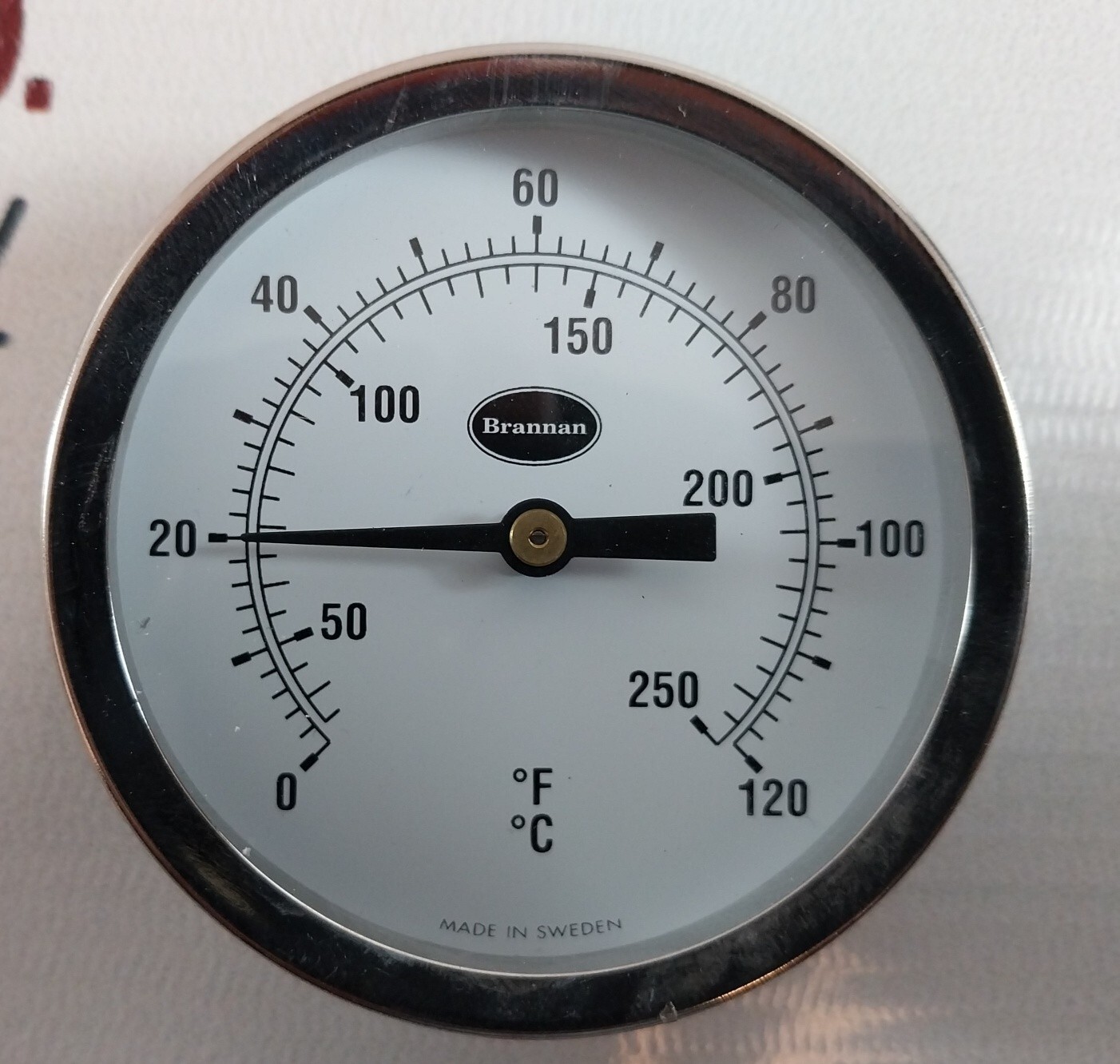 Brannan 0-120°C Direct Mounting Dial Thermometer brannan 0-120°c
