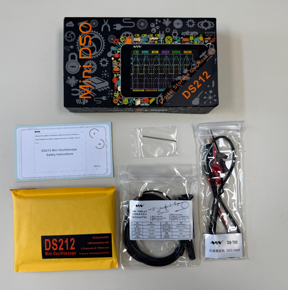 212 ARM STM32 DSO212 Touch Nano Handheld Digital Storage Oscilloscope BRAND NEW