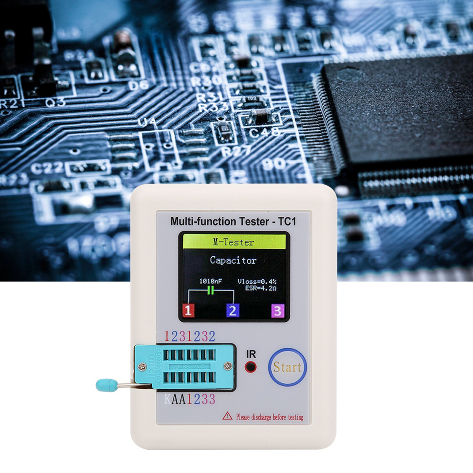 Multi-function Transistor Tester 3.5in TFT Screen LCR TC1 For Capacitor Diodes