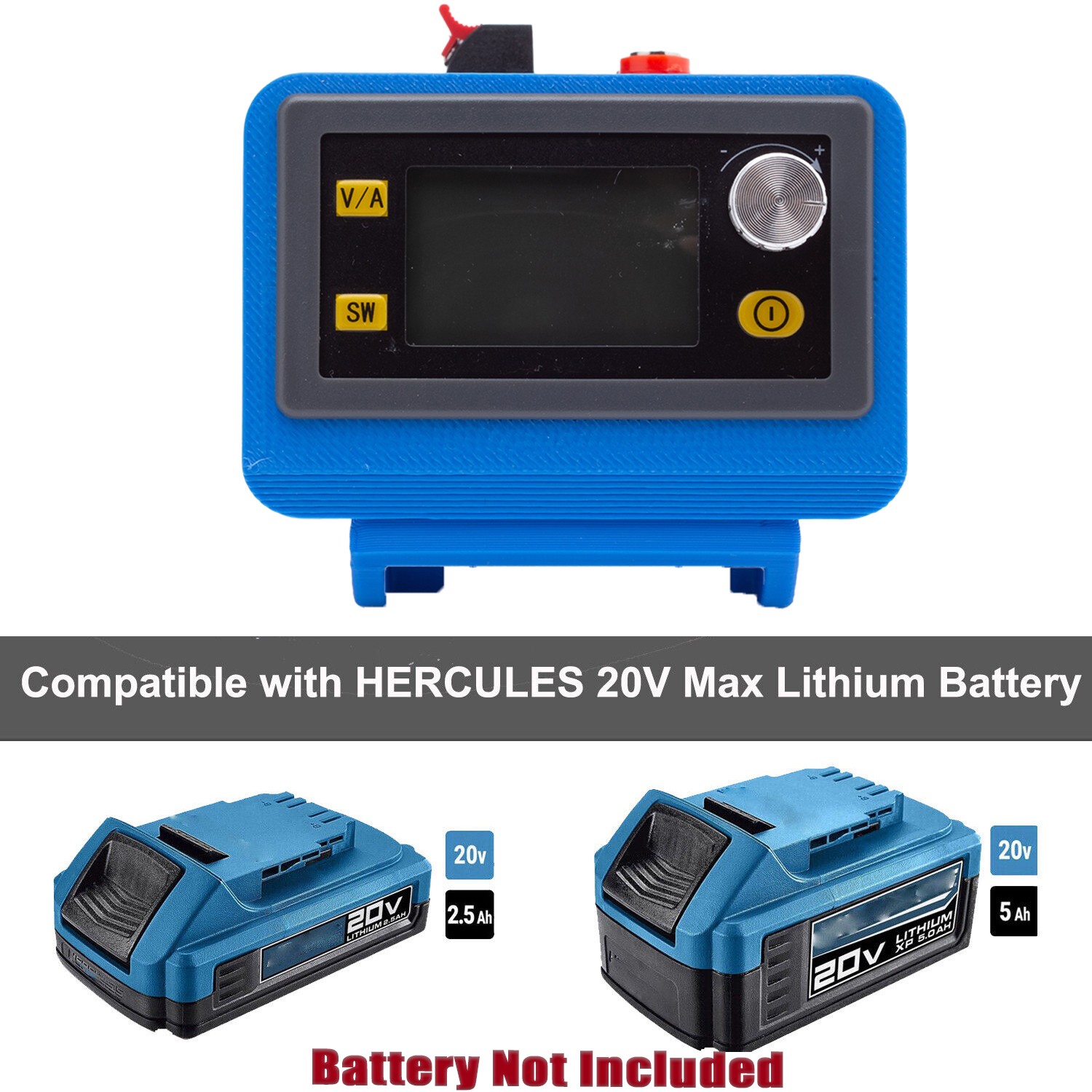 DC Power Supply For Hercules 20V Battery Adjustable Voltage Digital Display