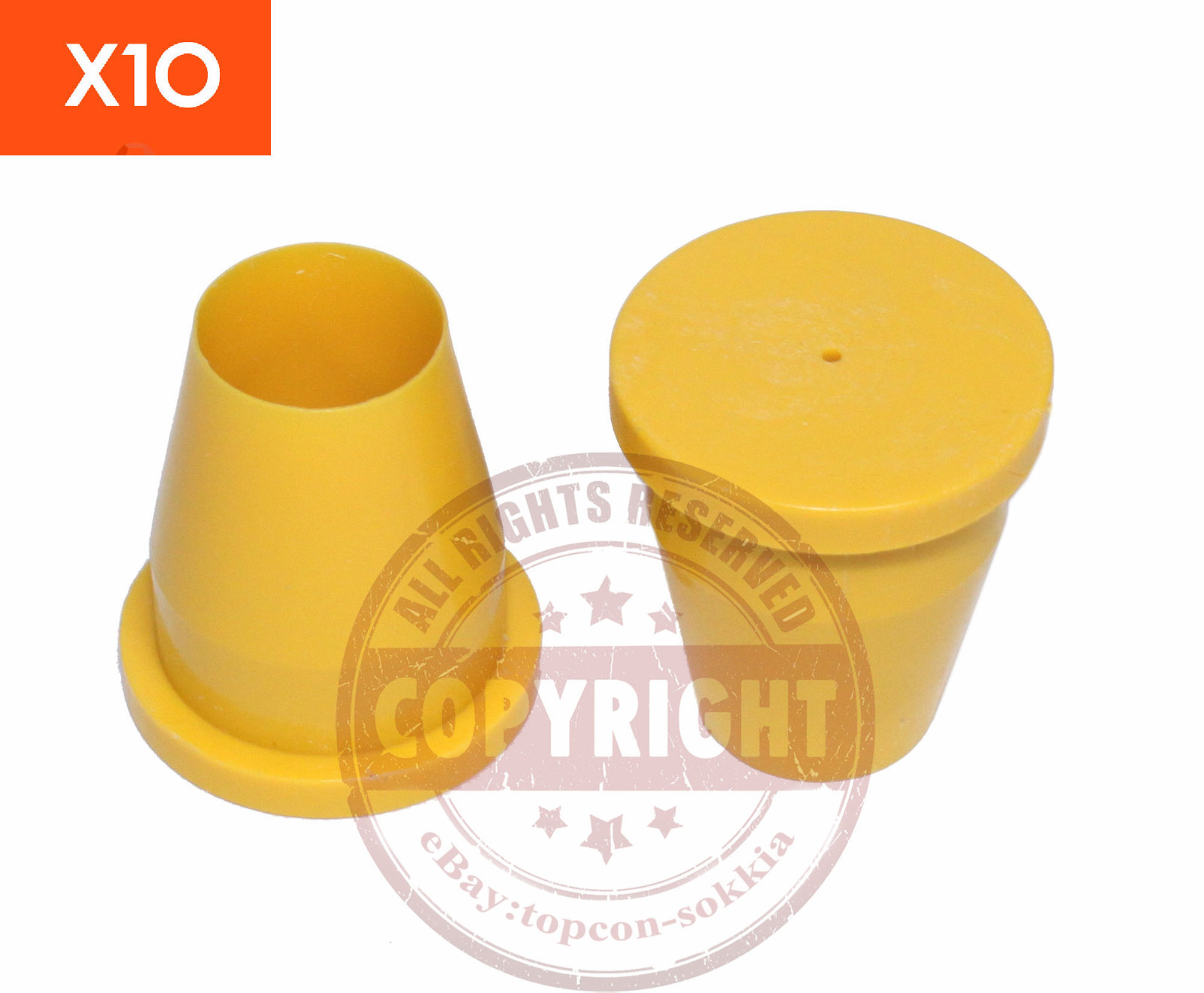 5/8″ YELLOW SURVEYORS PROPERTY CORNER CAPS,BLANK,SURVEYING,BOUNDARY,SURVEY