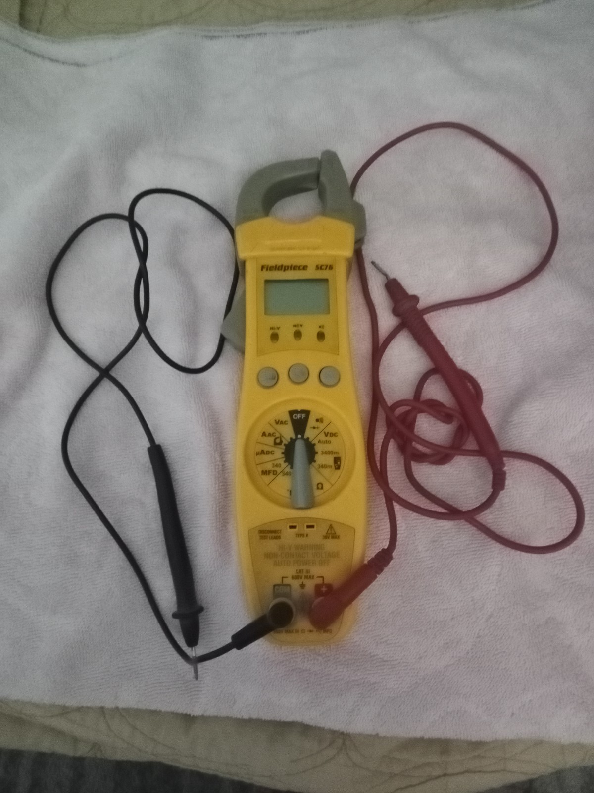Fieldpiece SC76 HVAC/R Clamp Meter Temperature & Capacitance Tested