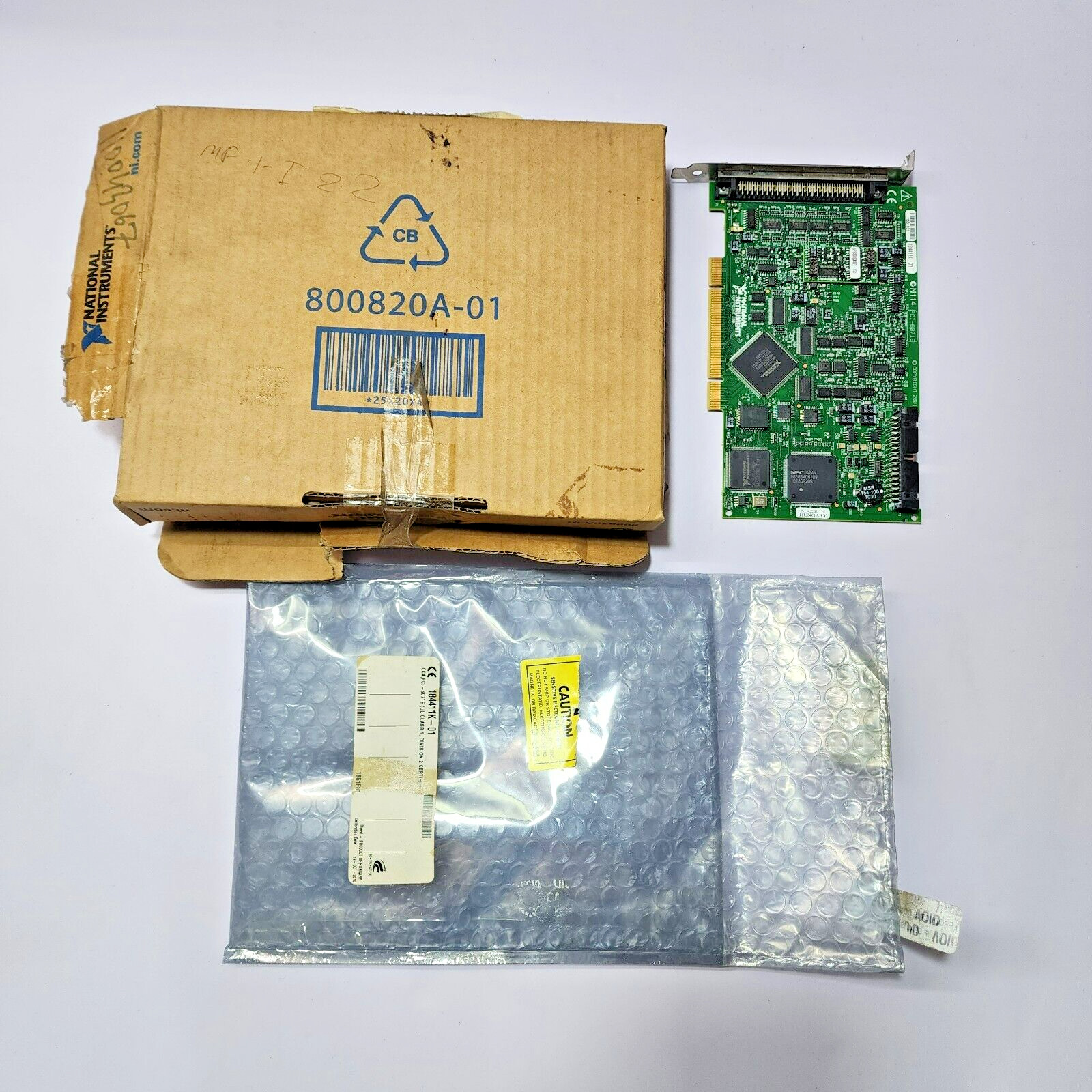 NATIONAL INSTRUMENTS PCI-6071E DAQ CARD 32 DIFF MULITIPLEXED ANALOG S/N:184411K