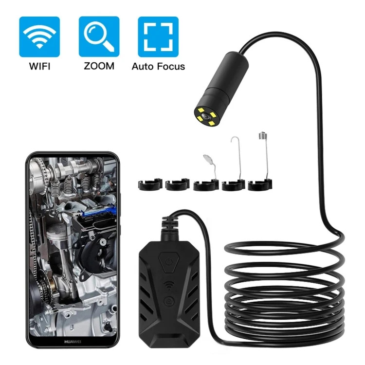 F230 IP68 Waterproof Autofocus WIFI Endoscope Inspection Camera, Length: 5m, Len