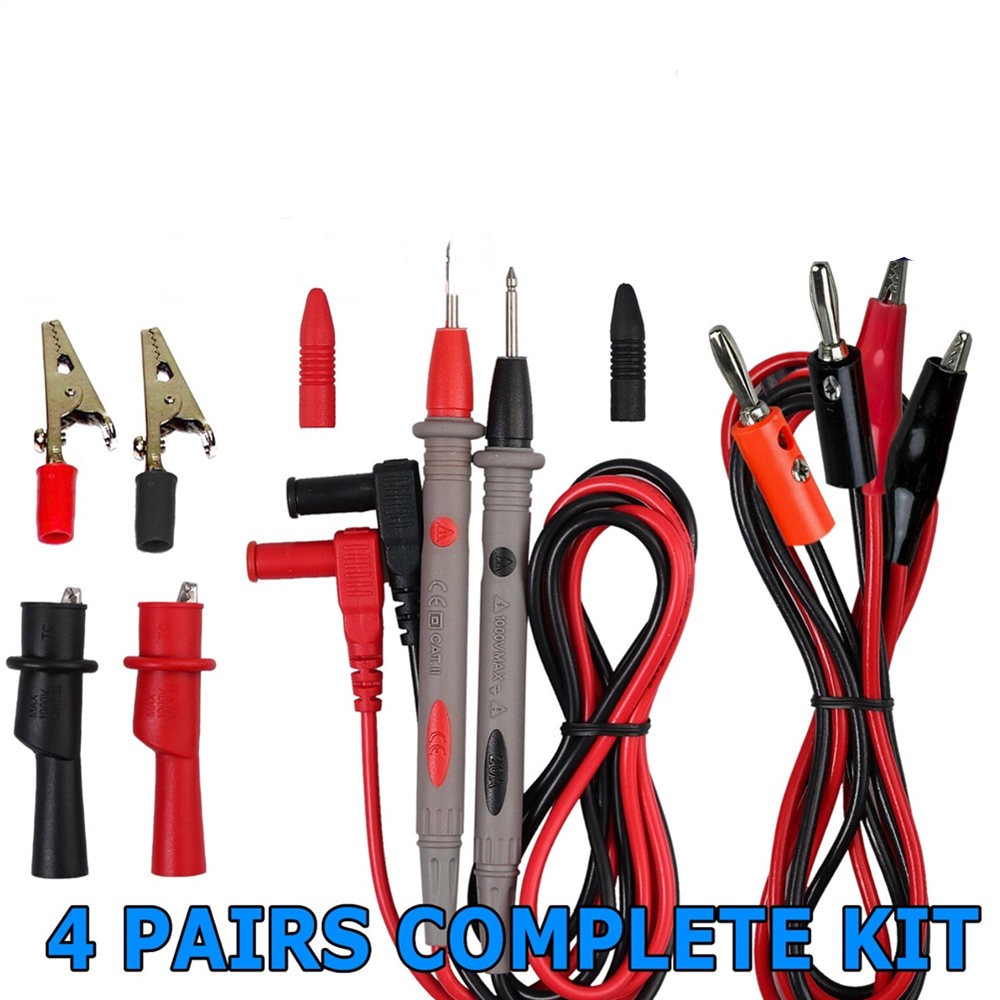 Multimeter Test Leads for Fluke Meter Electrical Alligator Clip Probes 1000V 20A