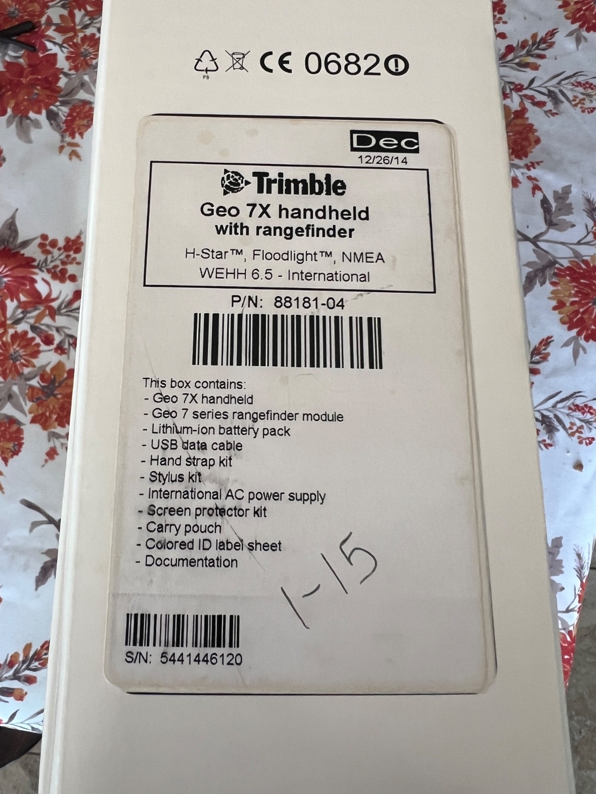New in box (12/ 2014) Trimble Geo 7X – rangefinder, car charger, monopole, more!