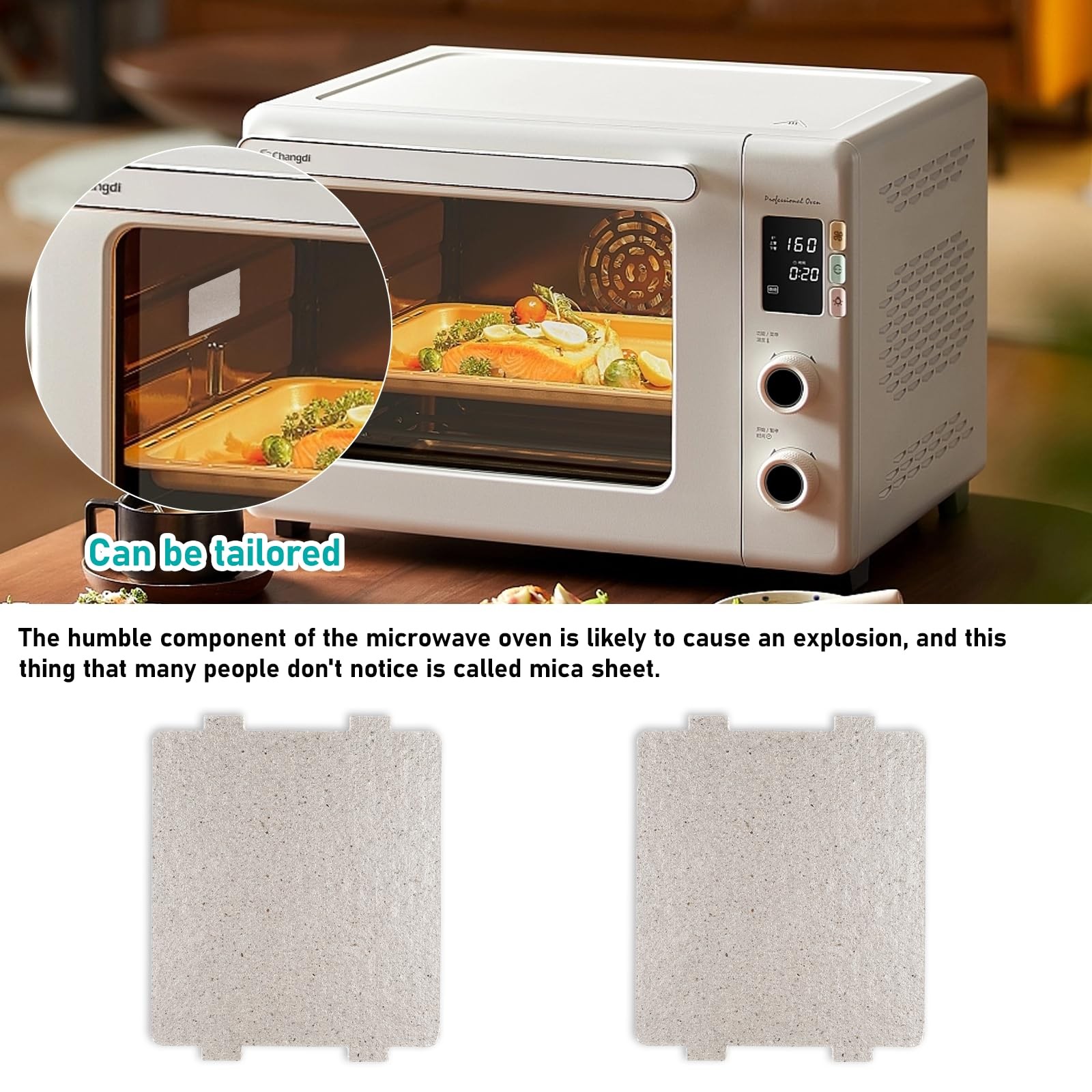 2 Pcs Microwave Waveguide Cover, Universal Mica Sheet Waveguide Cover Replacemen
