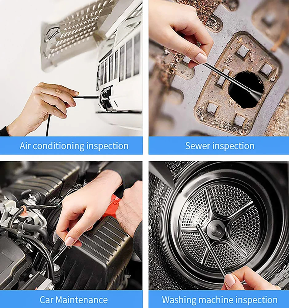 360° Two-Way Articulating Endoscope 4.3 inch Display Inspection Borescope Camera
