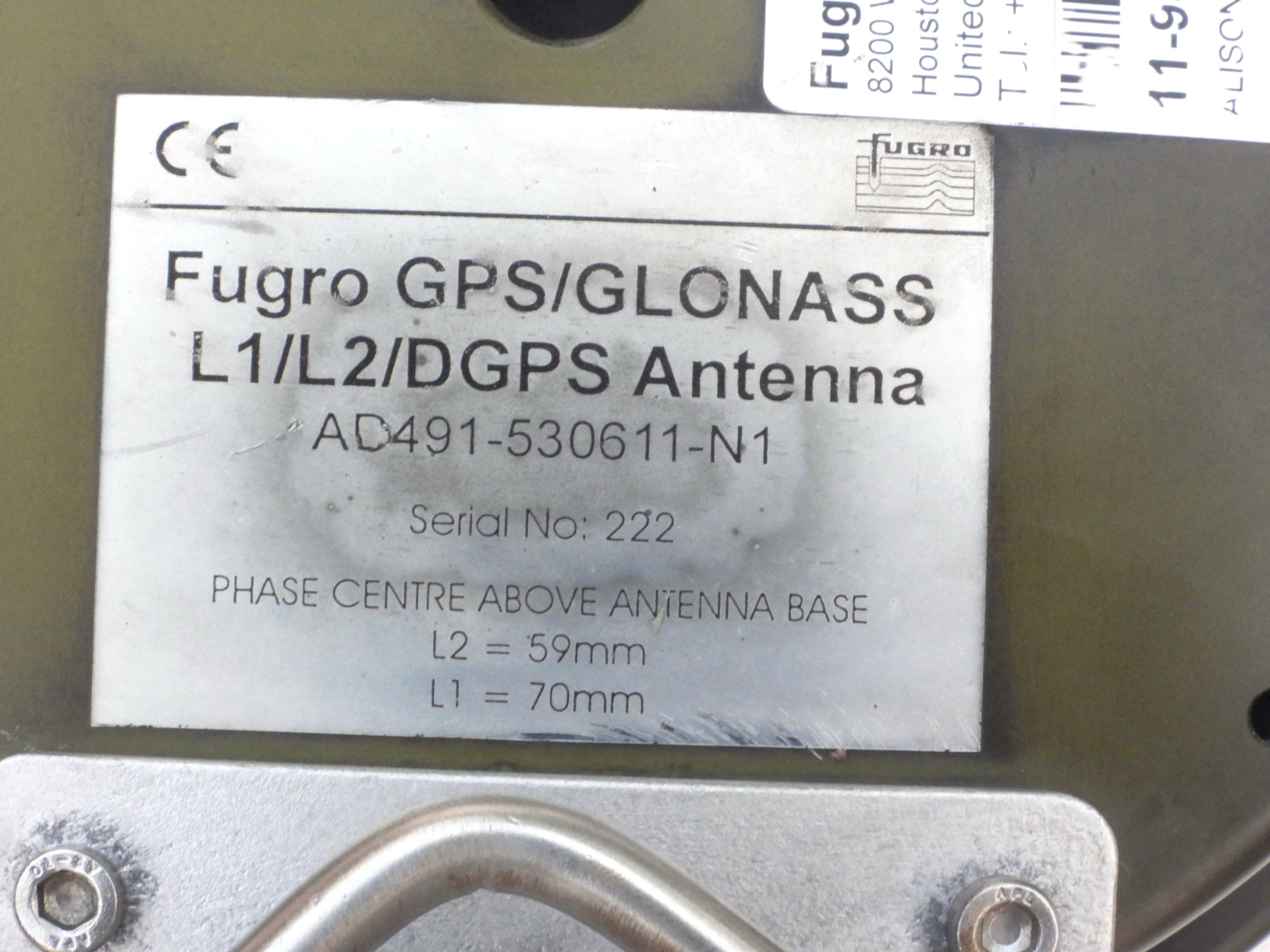 FUGRO GPS/GLONASS L1 L2 MARINE HIGH PERCISION DGPS ANTENNA AD491-530611-N1