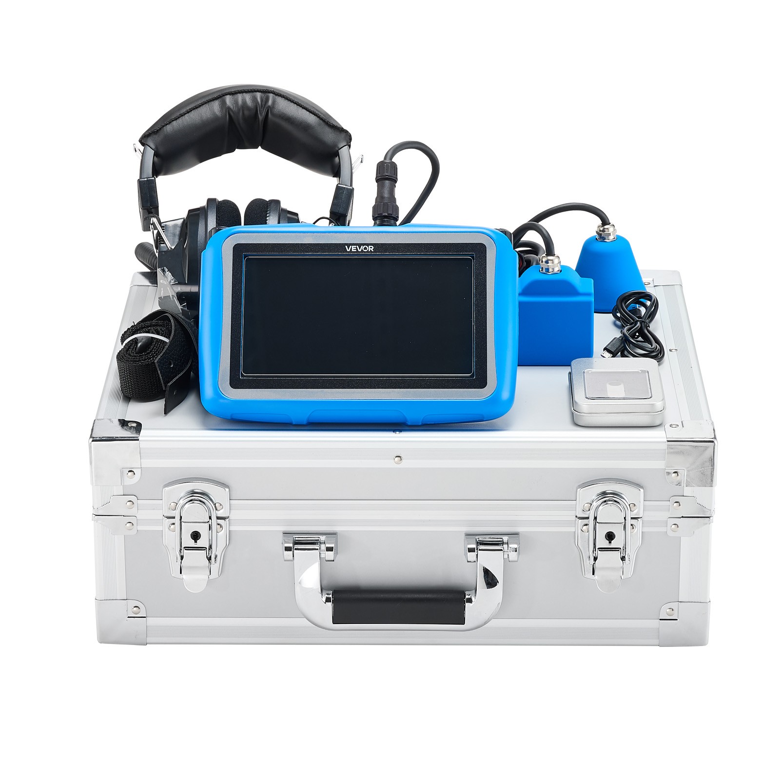 VEVOR Pipe Water Leak Detector for Indoors 1Hz-10000Hz 7″ Touchscreen 2 Sensors