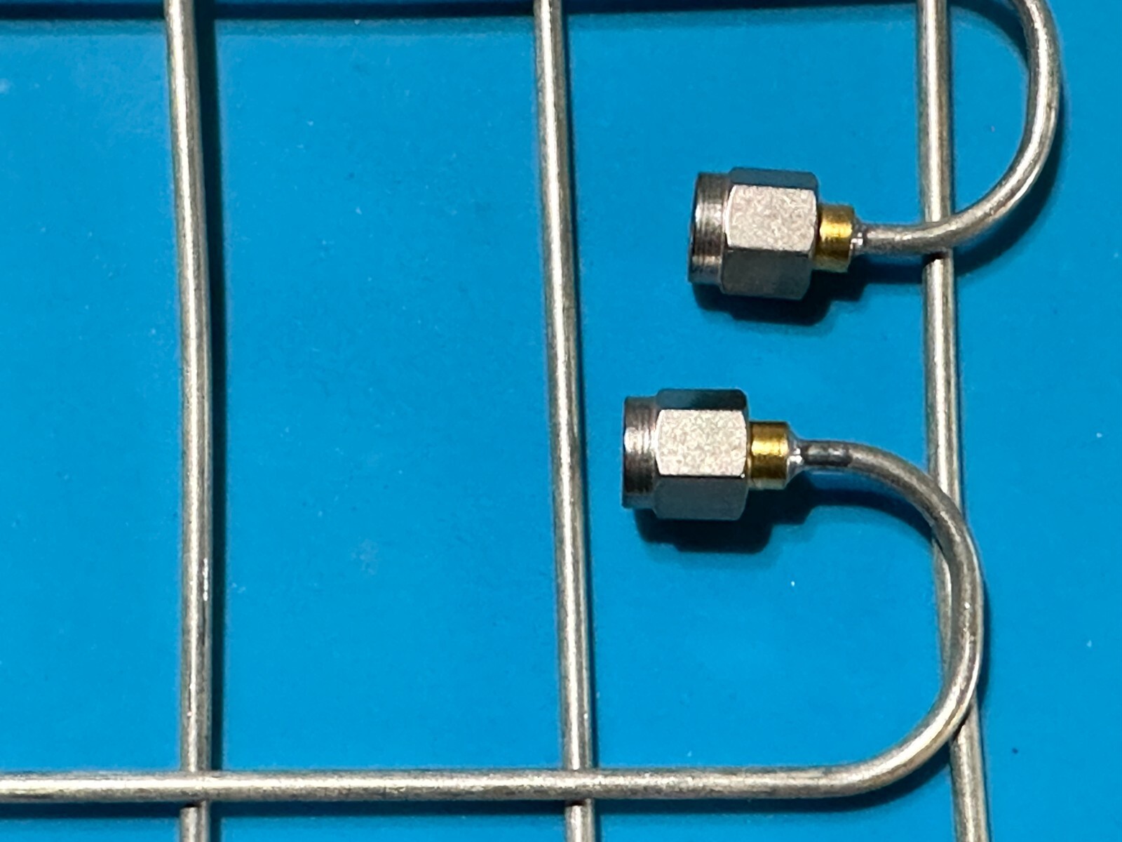 20 Semi Rigid low loss Coax .09″ OD for Tektronix SMA plug connectors 9-10″ long