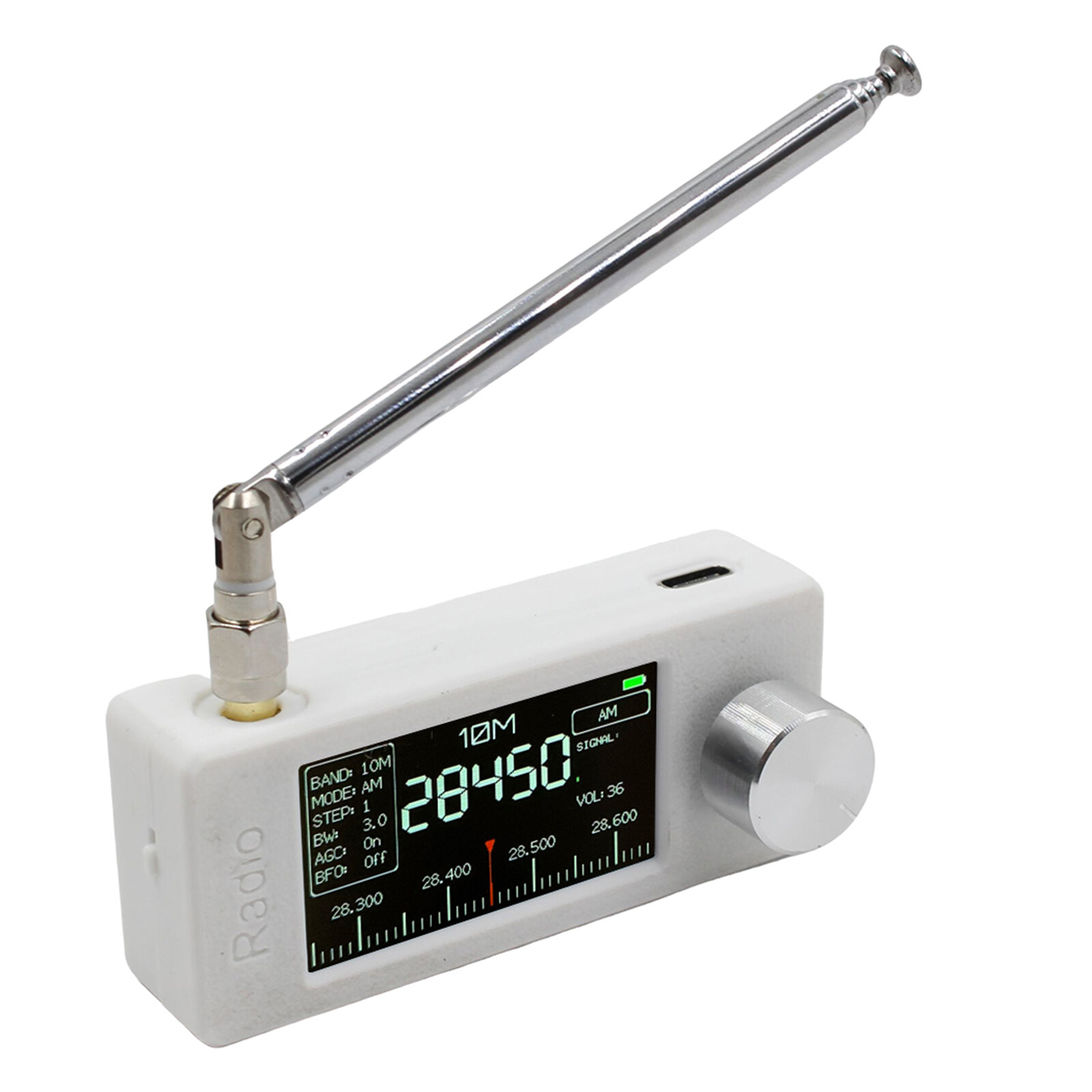 SI4732 Portable Radio 0.5-108MHz LSB USB Mini Pocket Radio 1.9-inch IPS Display