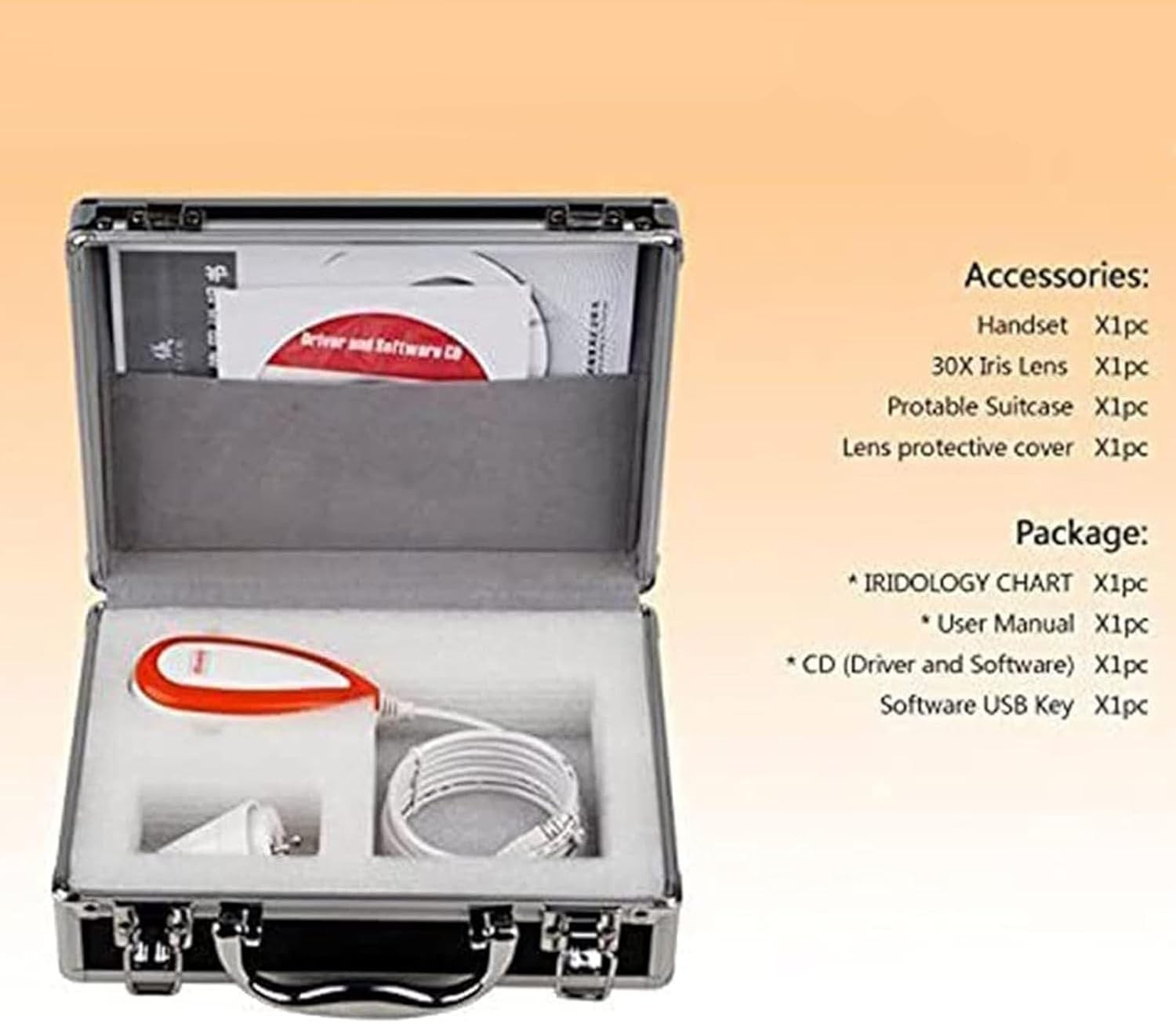 5.0 MP-USB Iriscope Iris Analyzer Iridology Camera with Iris English SoftwareNEW