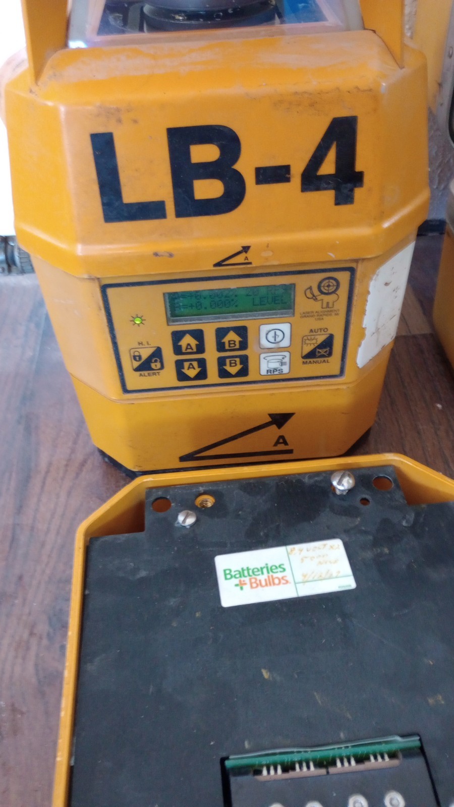 LASER ALIGNMENT LB-4 ROTARY DUAL SLOPE LASER LEVEL,TRANSIT,GRADE,TOPCON,SPECTRA