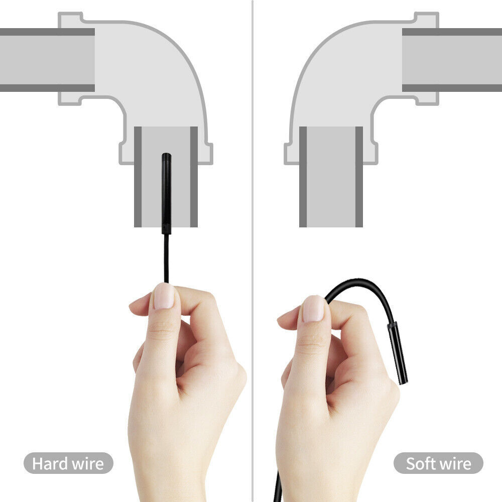 6LED USB Snake Endoscope Borescope HD Inspection Camera Scope for Android Type C