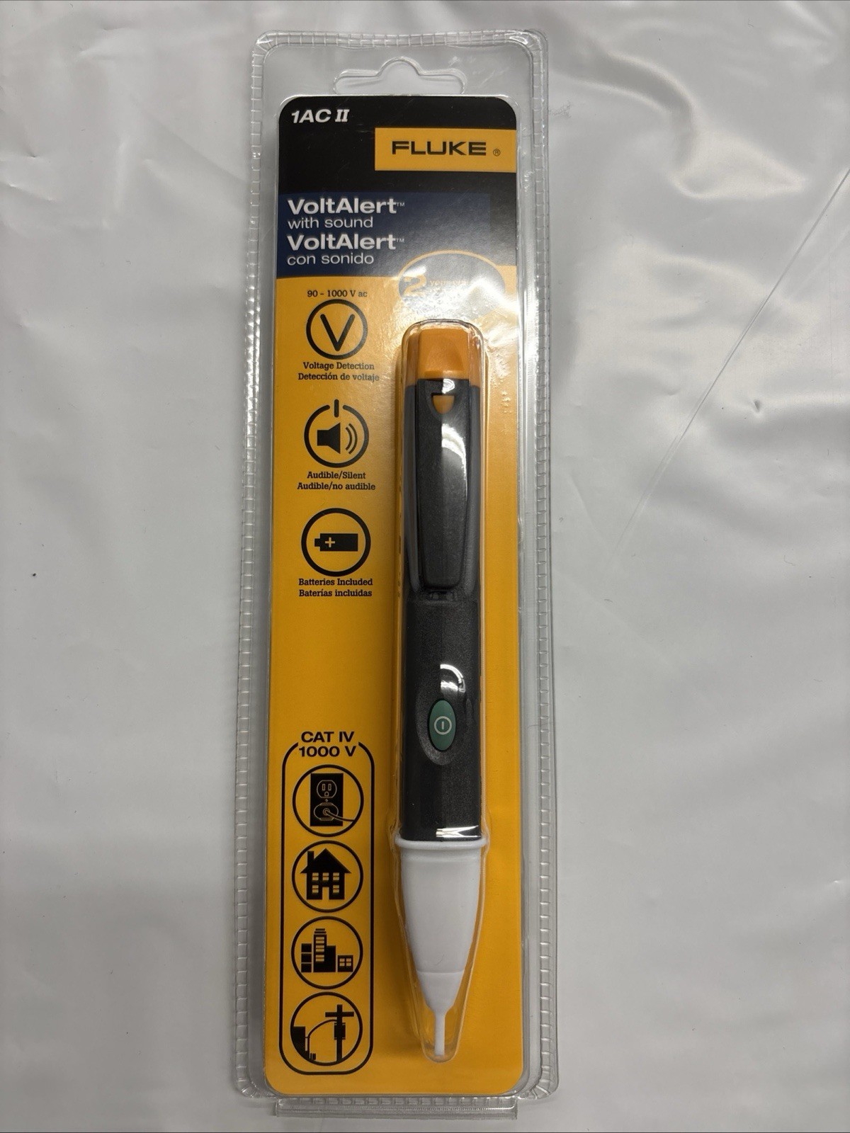 Fluke 1AC-C2 II VoltAlert Non-contact 90~1000V AC Voltage Detector Tester 4165