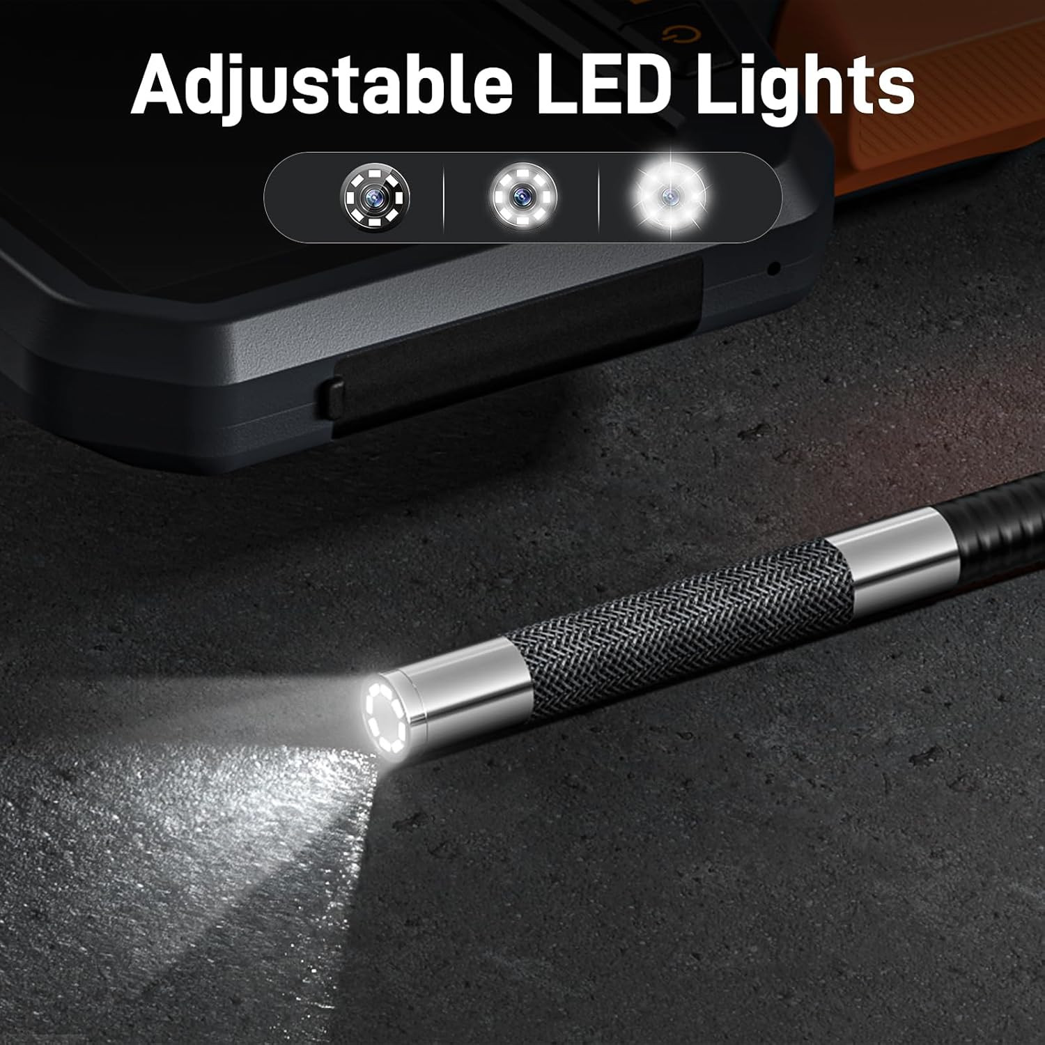 Two-Way Articulating Borescope with Light, Industrial Endoscope Inspection Camer
