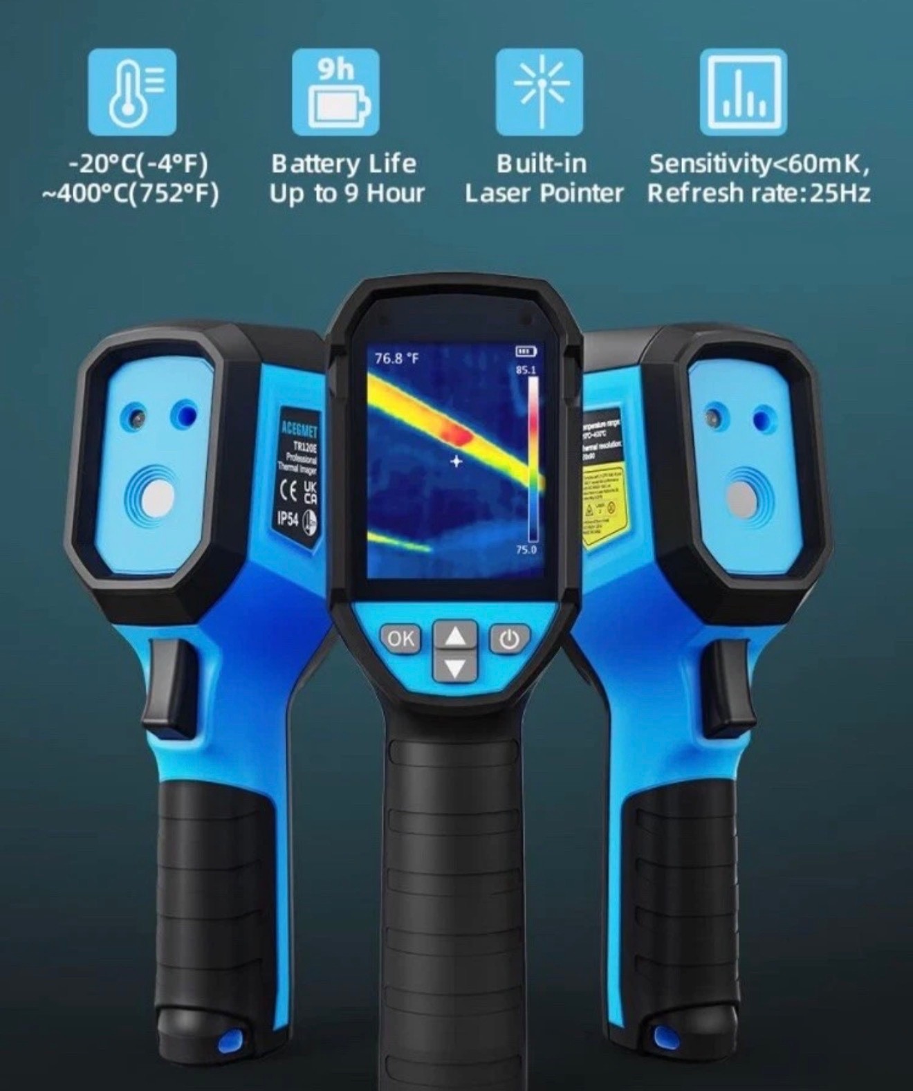 ACEGMET TR120E Handheld Thermal Camera Infrared Imager