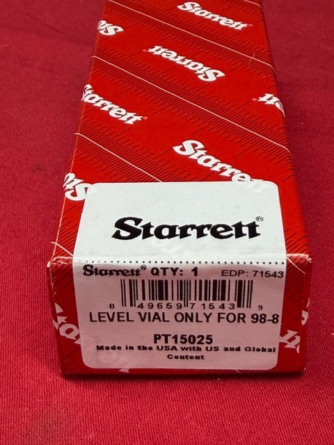 Starrett PT15025 Level Vial Only for 98-8 Machinists Level, 8″ IN STOCK