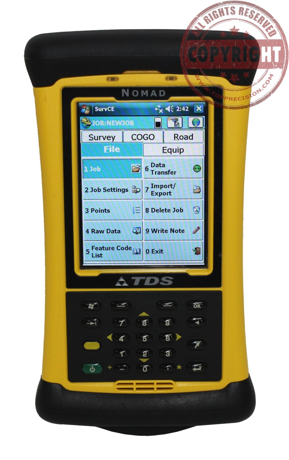 SPECTRA NOMAD CARLSON SURVCE DATA COLLECTOR, TOTAL STATION, TRIMBLE, TOPCON, TDS
