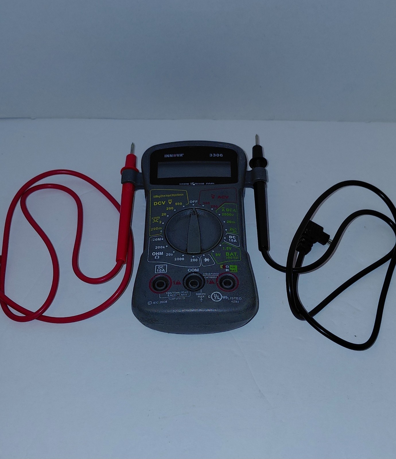 Innova 3306 Hands-Free Auto Ranging Digital Multimeter Tester with Leads