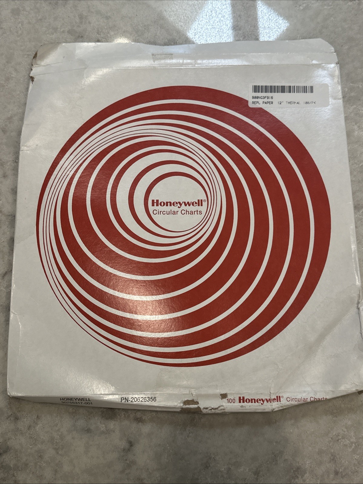 Honeywell Bn 30755317-001 Circular Thermal Chart Paper, 12 In., 95 in Package