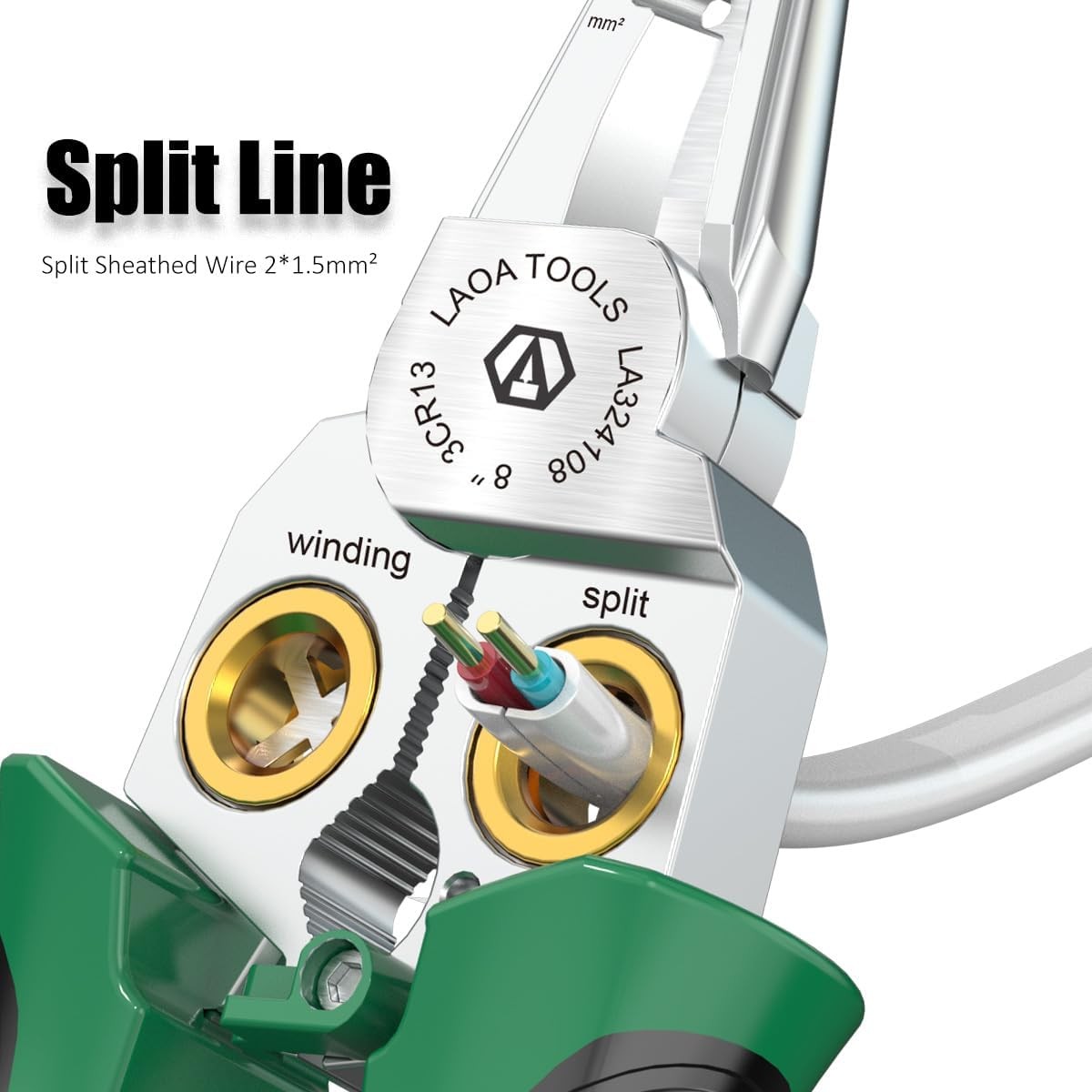 LAOA 8 in 1 Wire Stripper with Voltage Tester, Alarm & Flash Green