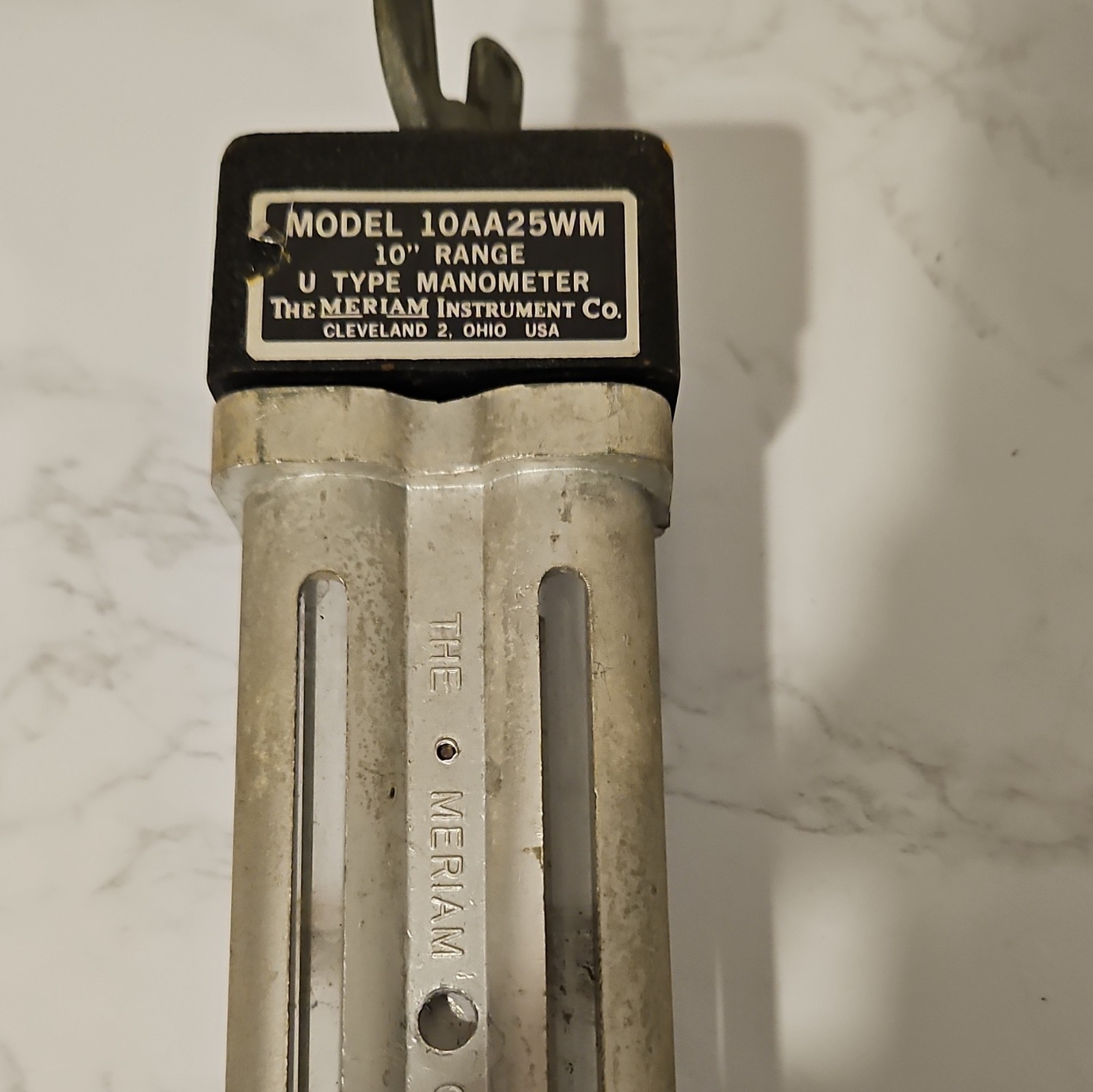 Meriam 10AA25WM U-Tube U-Type Manometer, 10 in Air Pressure Range