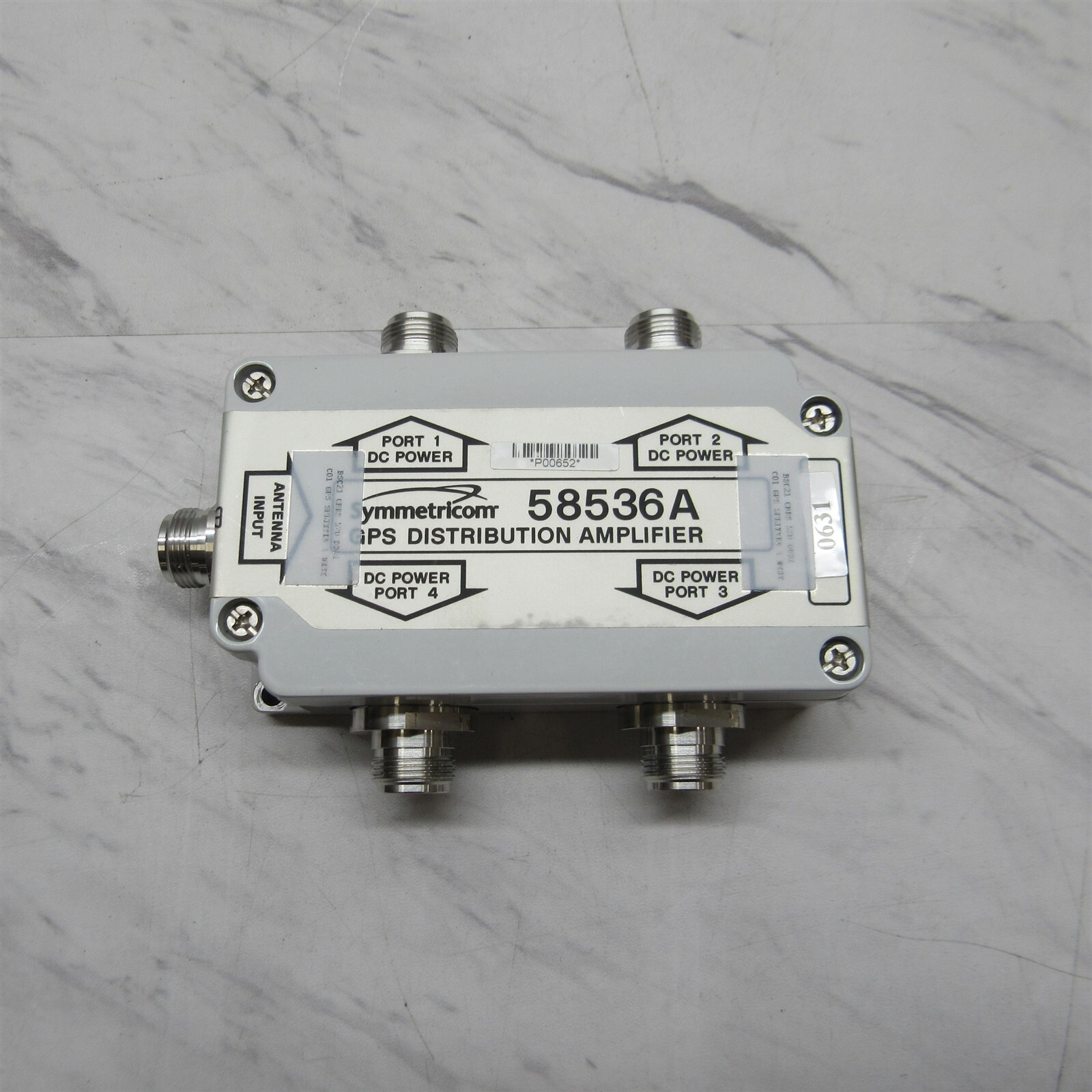 Symmetricom 58536A GPS GNSS 4-Way Active Distribution Amplifier Four Port N Conn