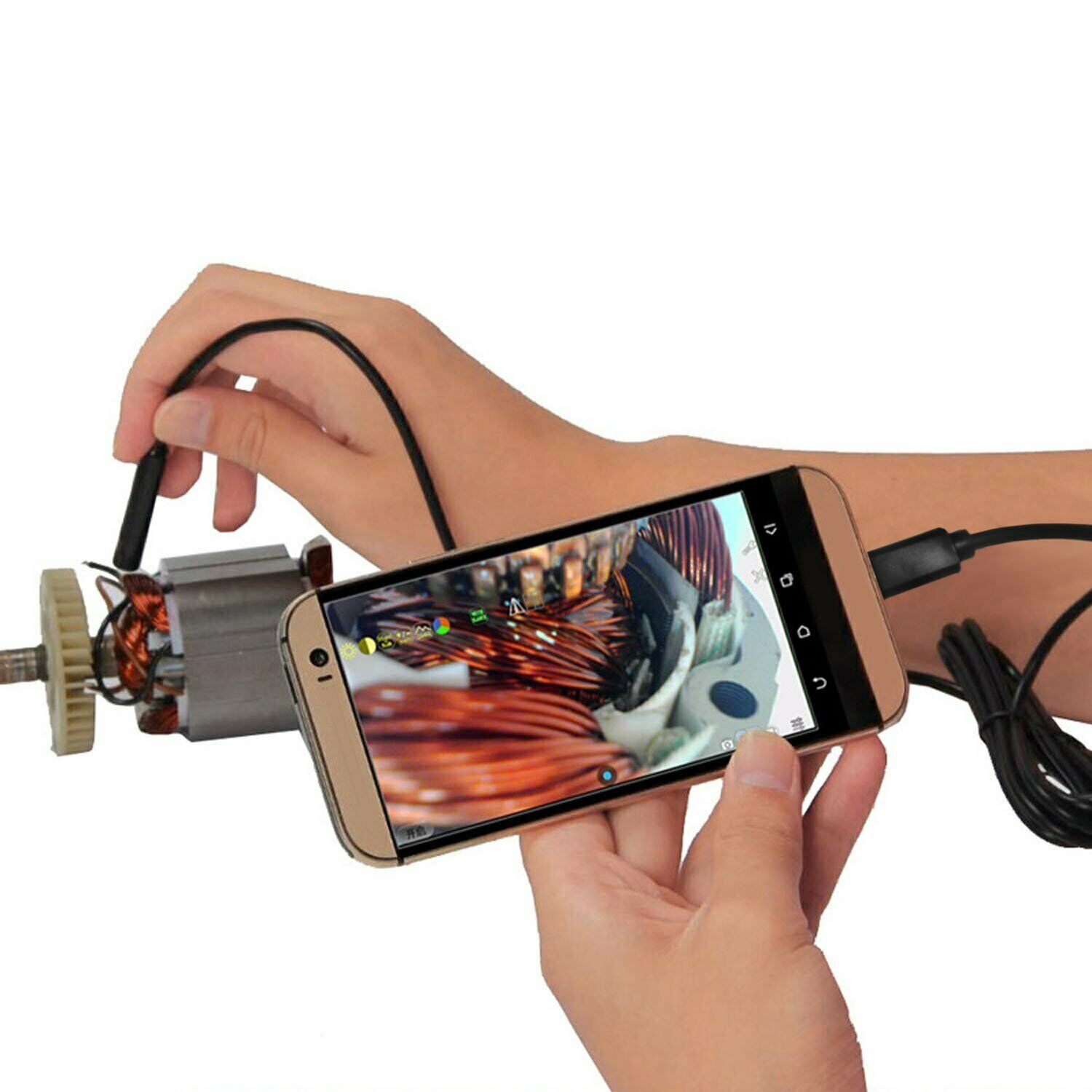 6LED USB Snake Endoscope Borescope HD Inspection Camera Scope for Android Type C