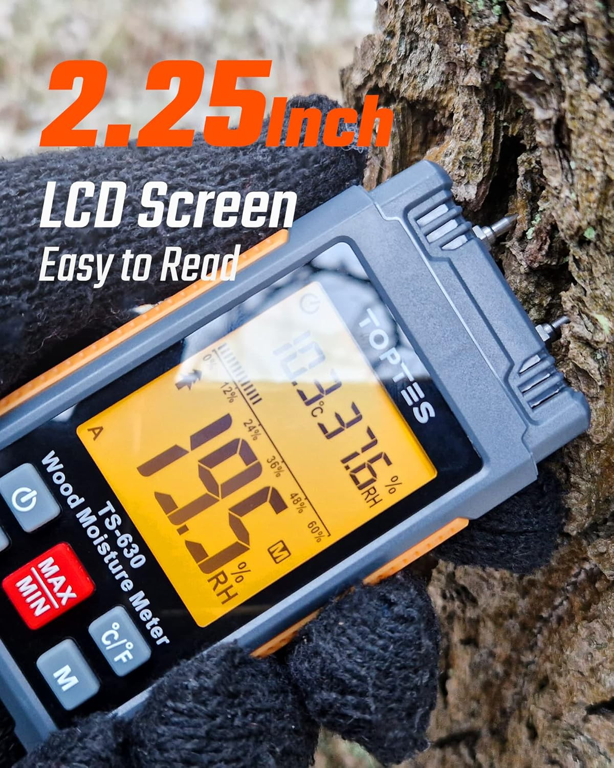 Wood Moisture Meter, Digital Moisture Meter TS-630, Handheld Humidity