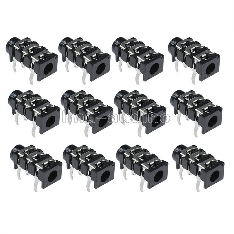 10Pcs 5Pin 3.5mm Stereo Headphone Audio Jack Earphone Socket NEW